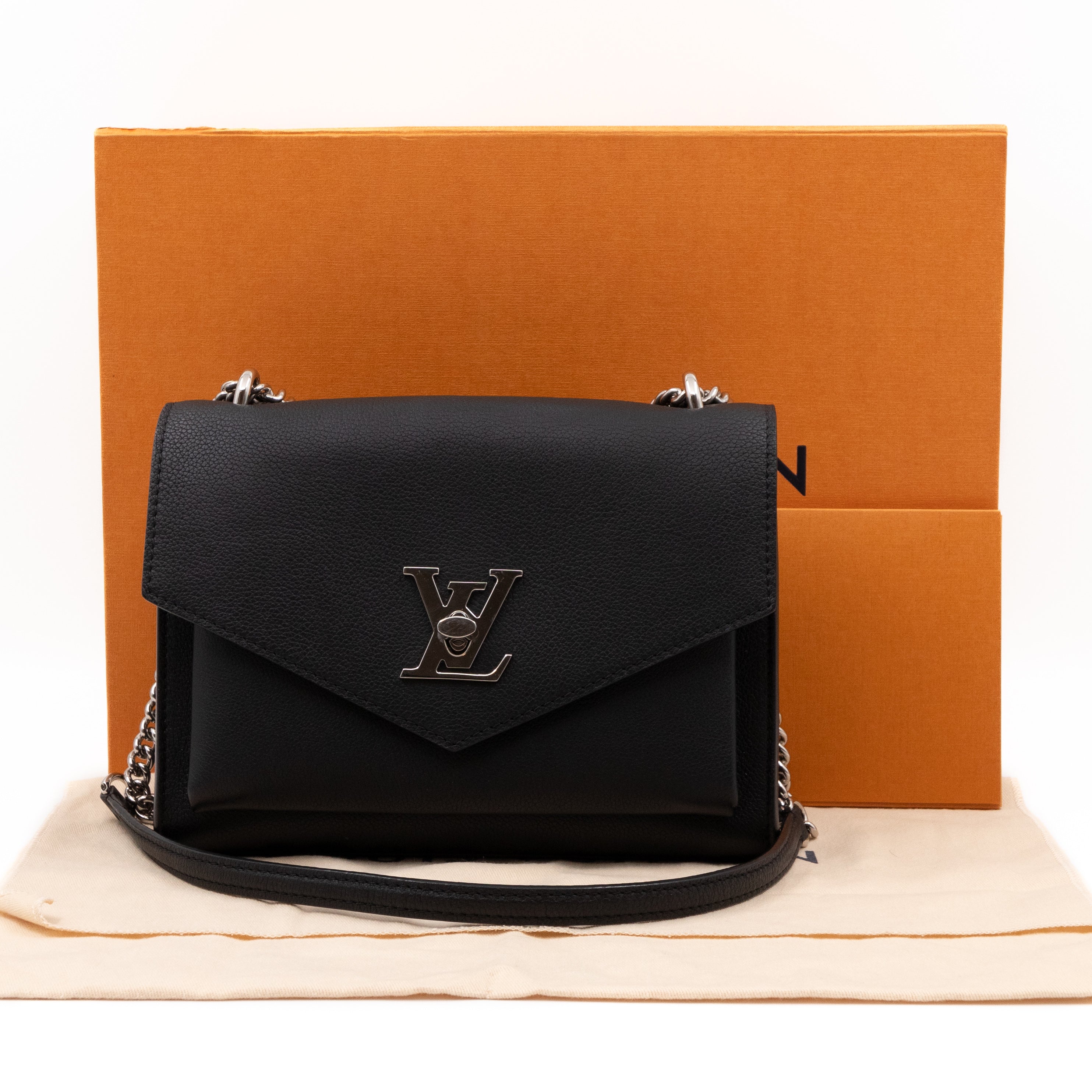 Louis Vuitton – Louis Vuitton MyLockMe BB Chain Bag Black Leather