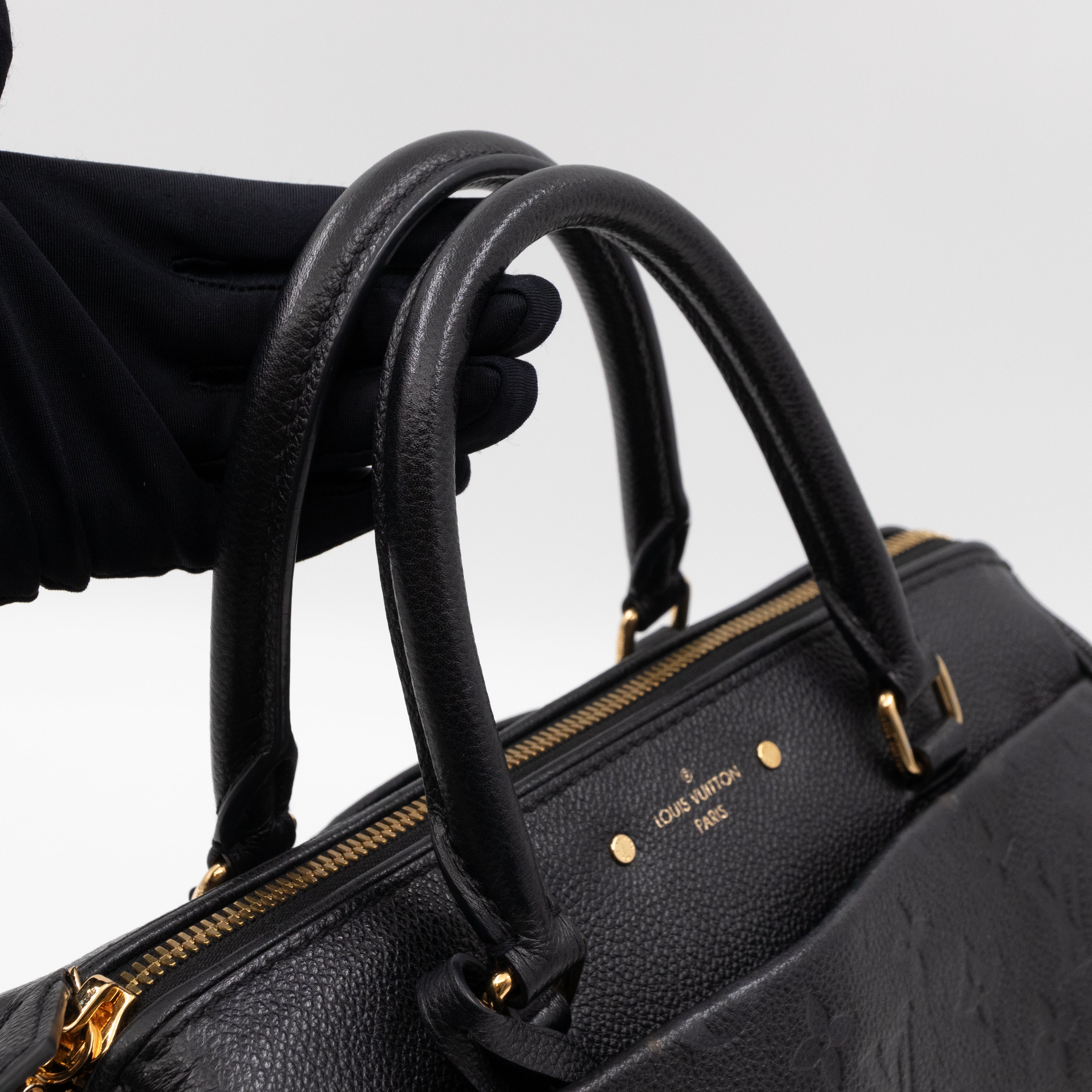 Speedy 25 Bandouliere Monogram Empreinte Black Gold