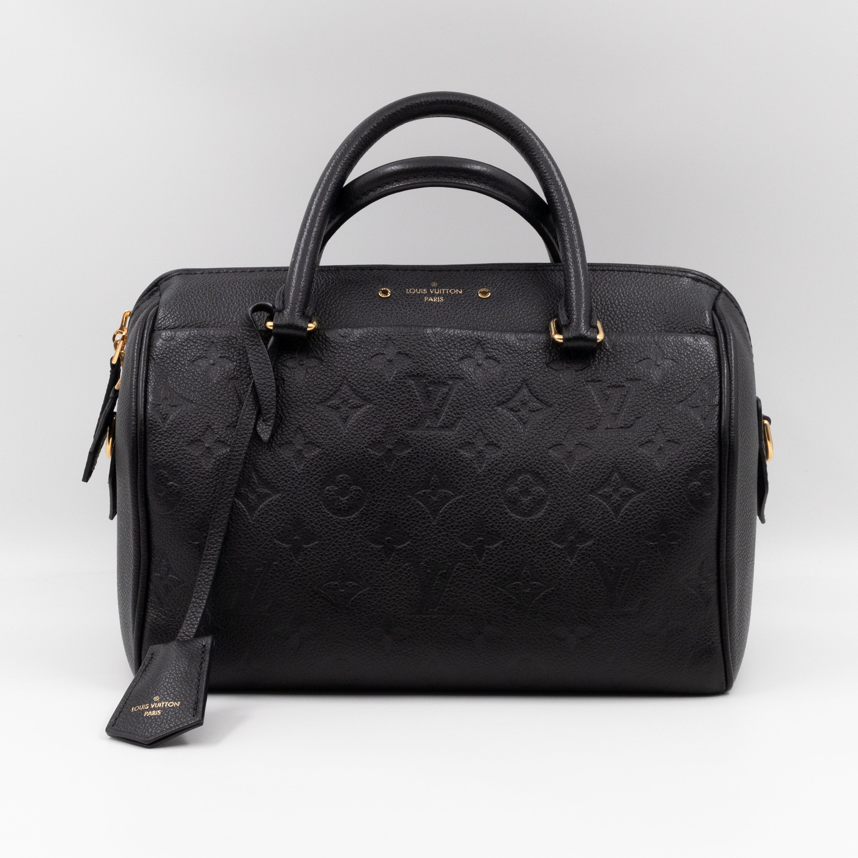 Speedy 25 Bandouliere Monogram Empreinte Black Gold