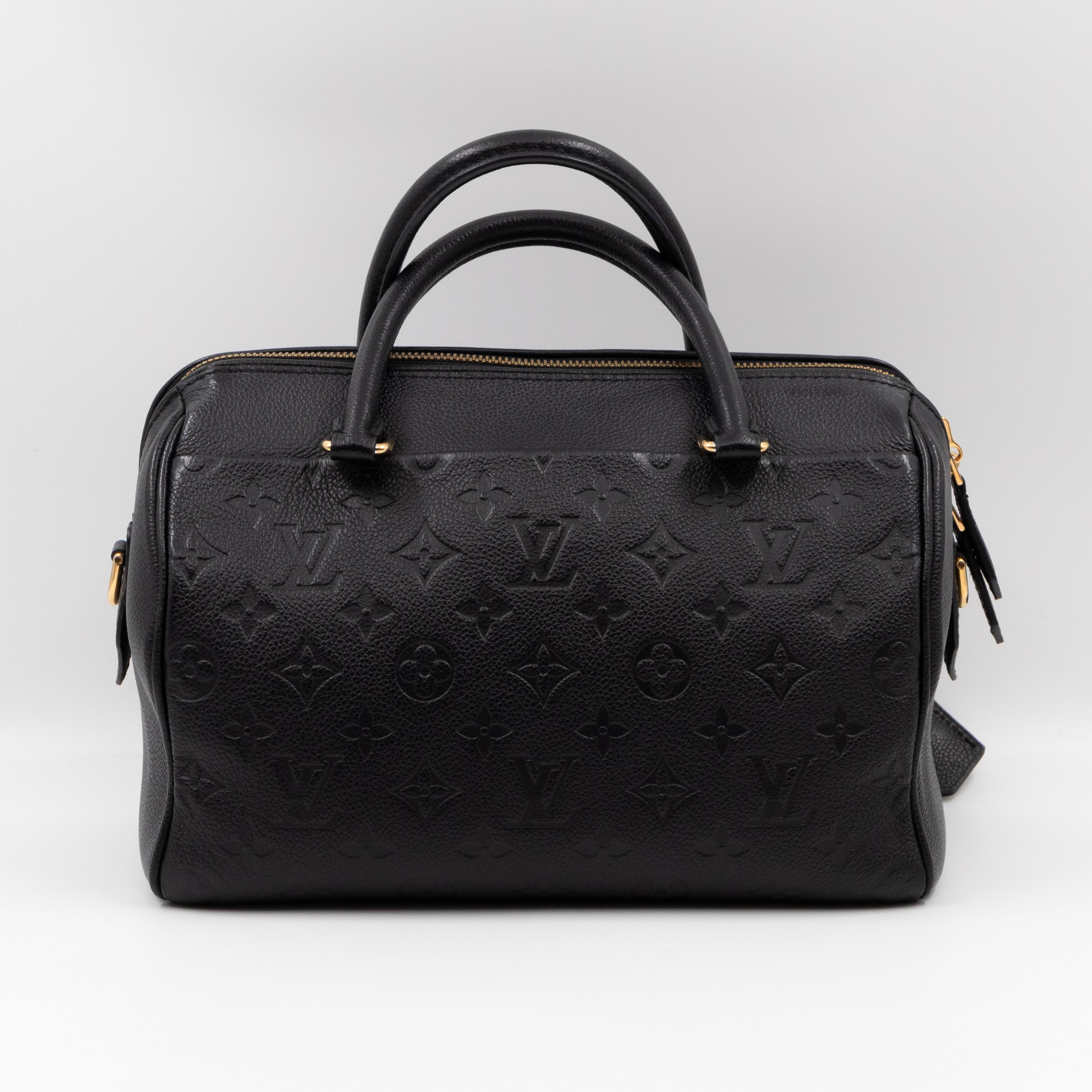 Speedy 25 Bandouliere Monogram Empreinte Black Gold