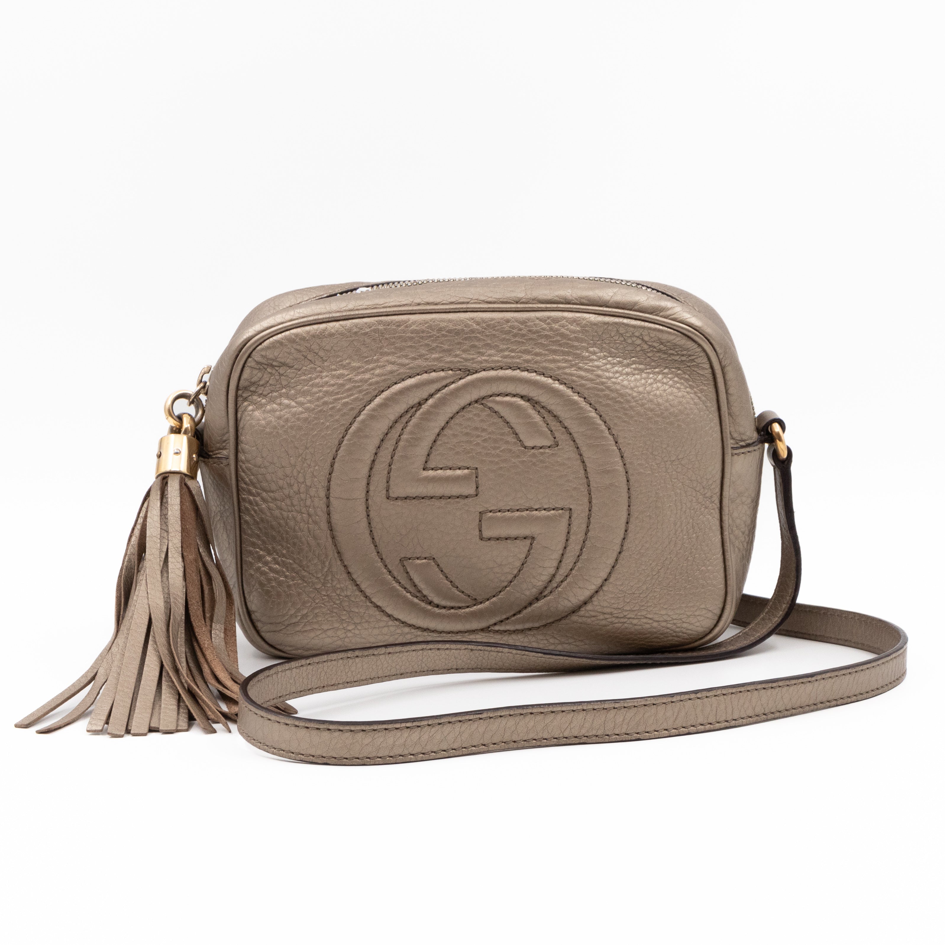 Disco Soho Champagne Metallic Leather