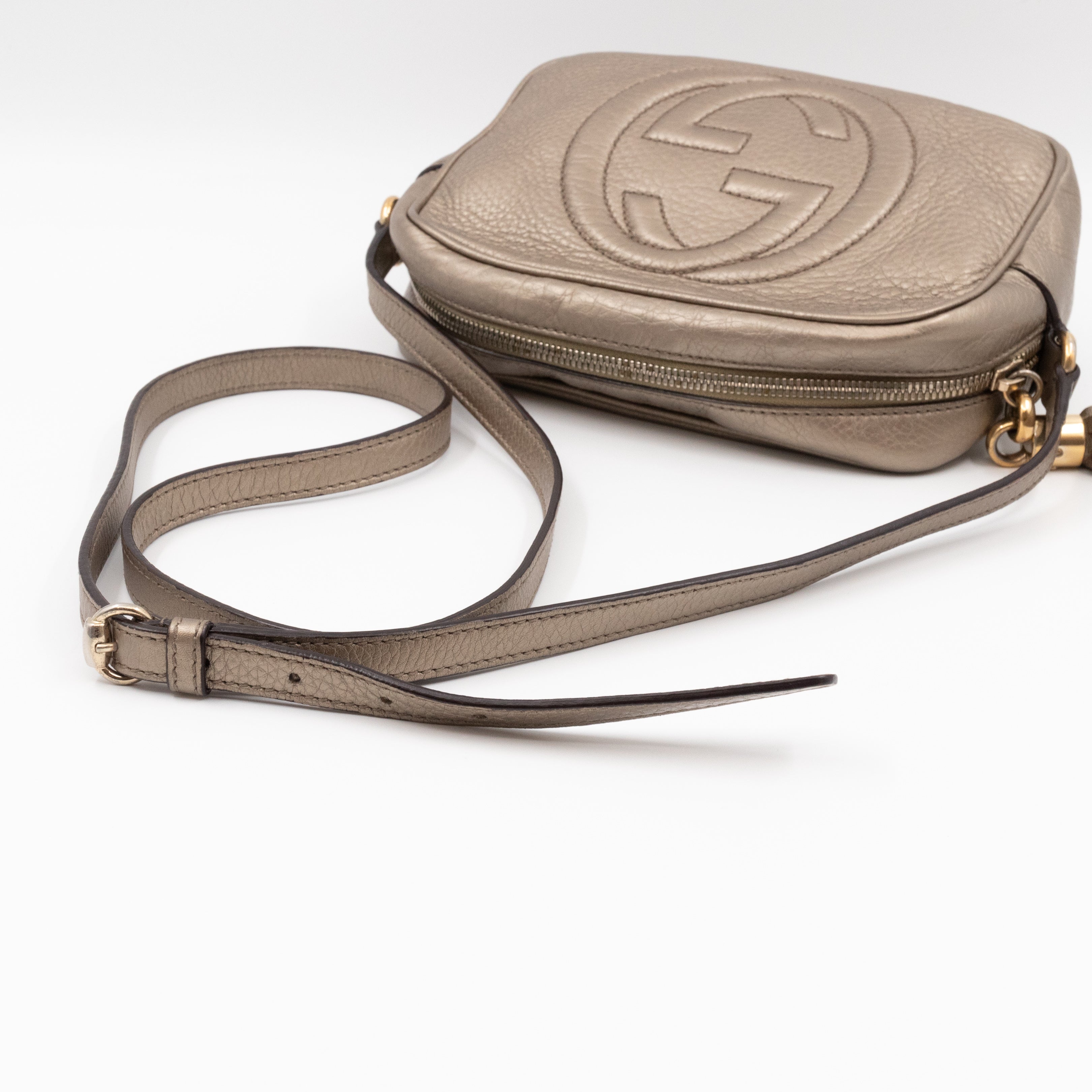 Disco Soho Champagne Metallic Leather