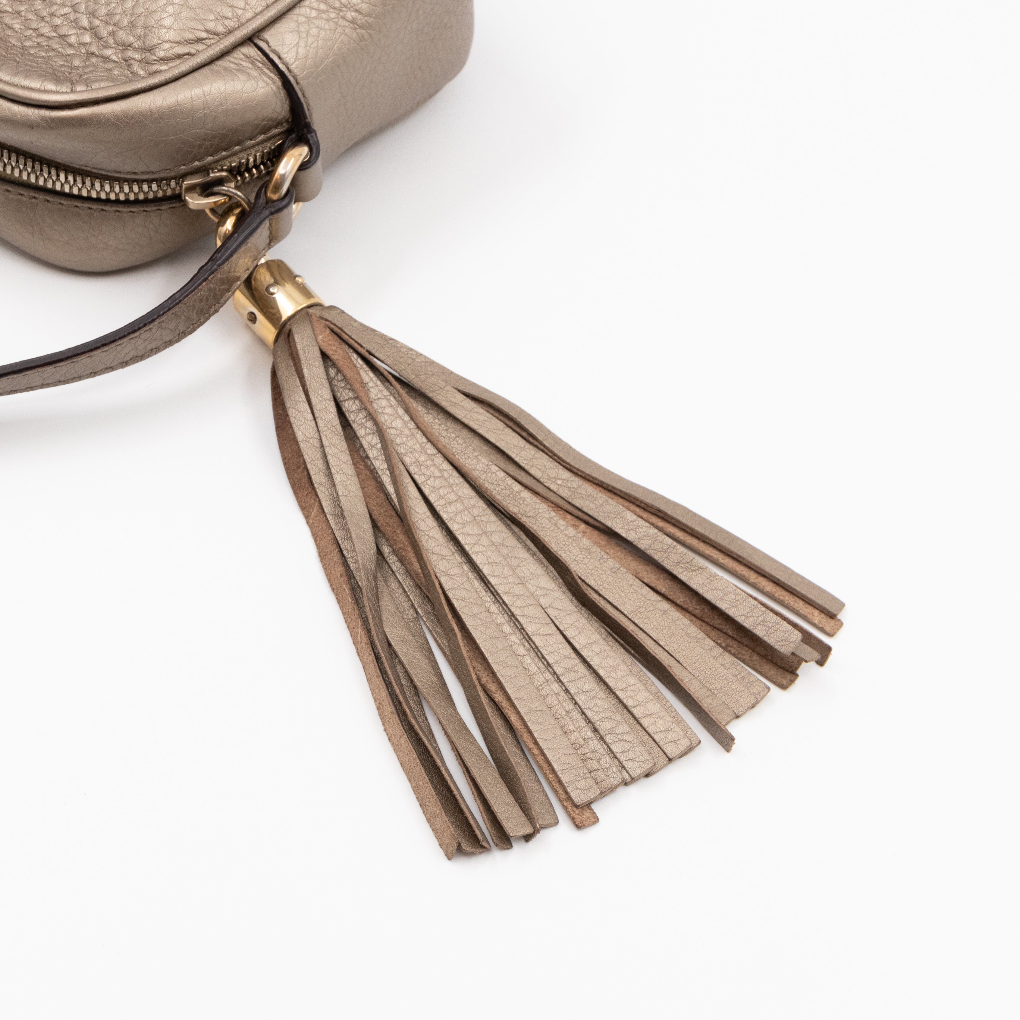 Disco Soho Champagne Metallic Leather