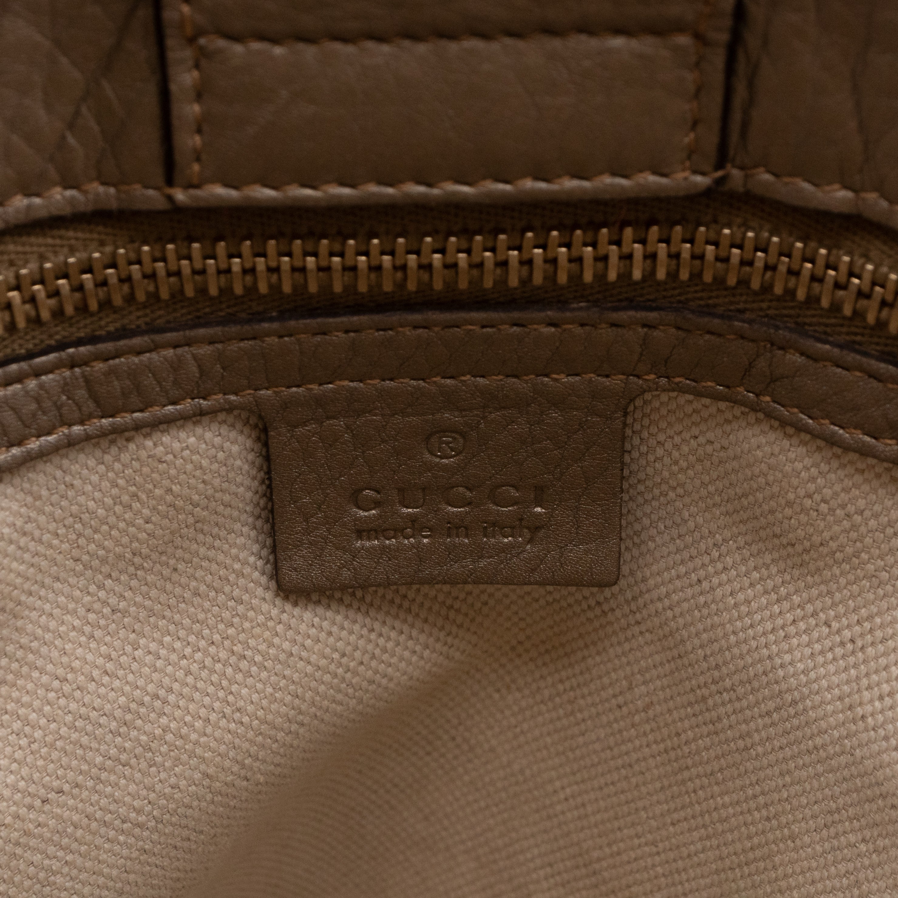 Bamboo Handle Tote Bag Champagne