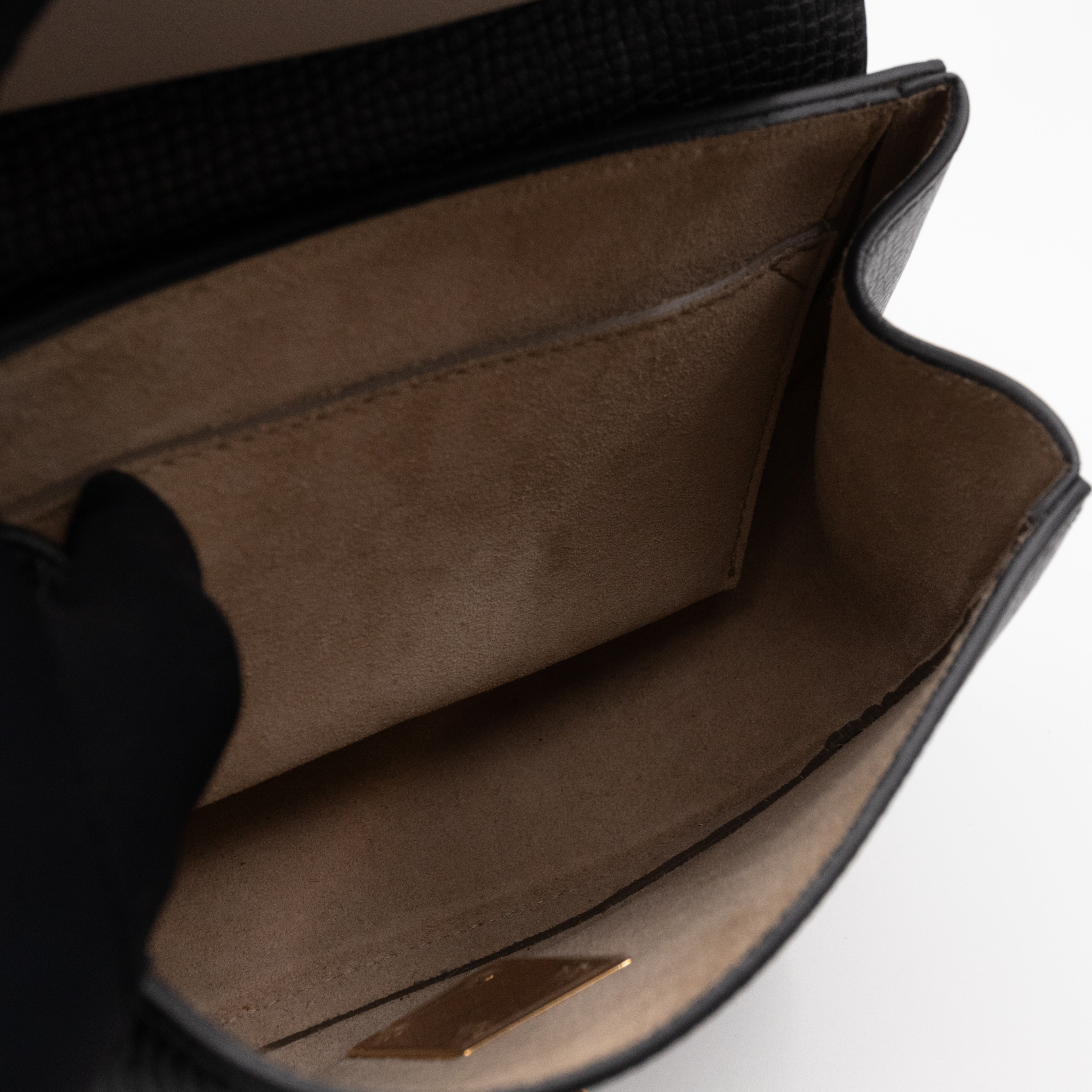 Drew Black White Leather Gold