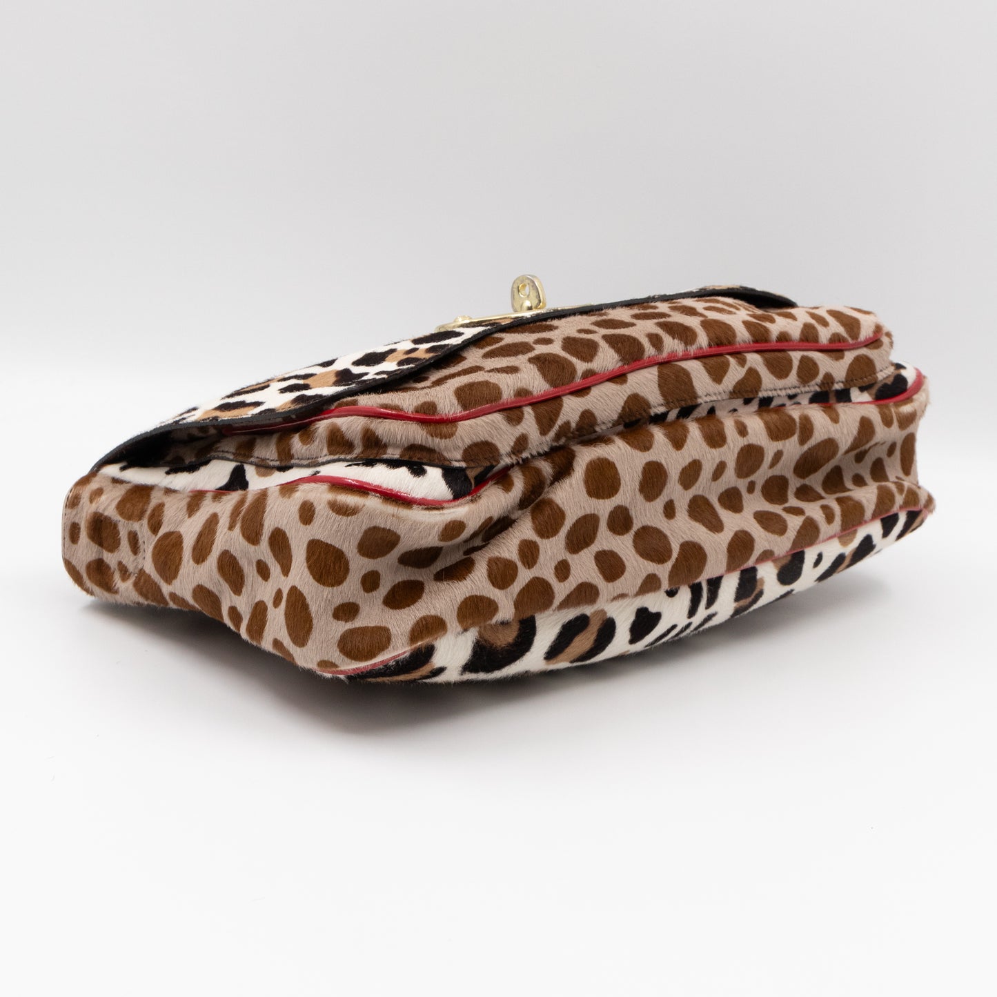 Pony Hair Shoulder Bag Leopard