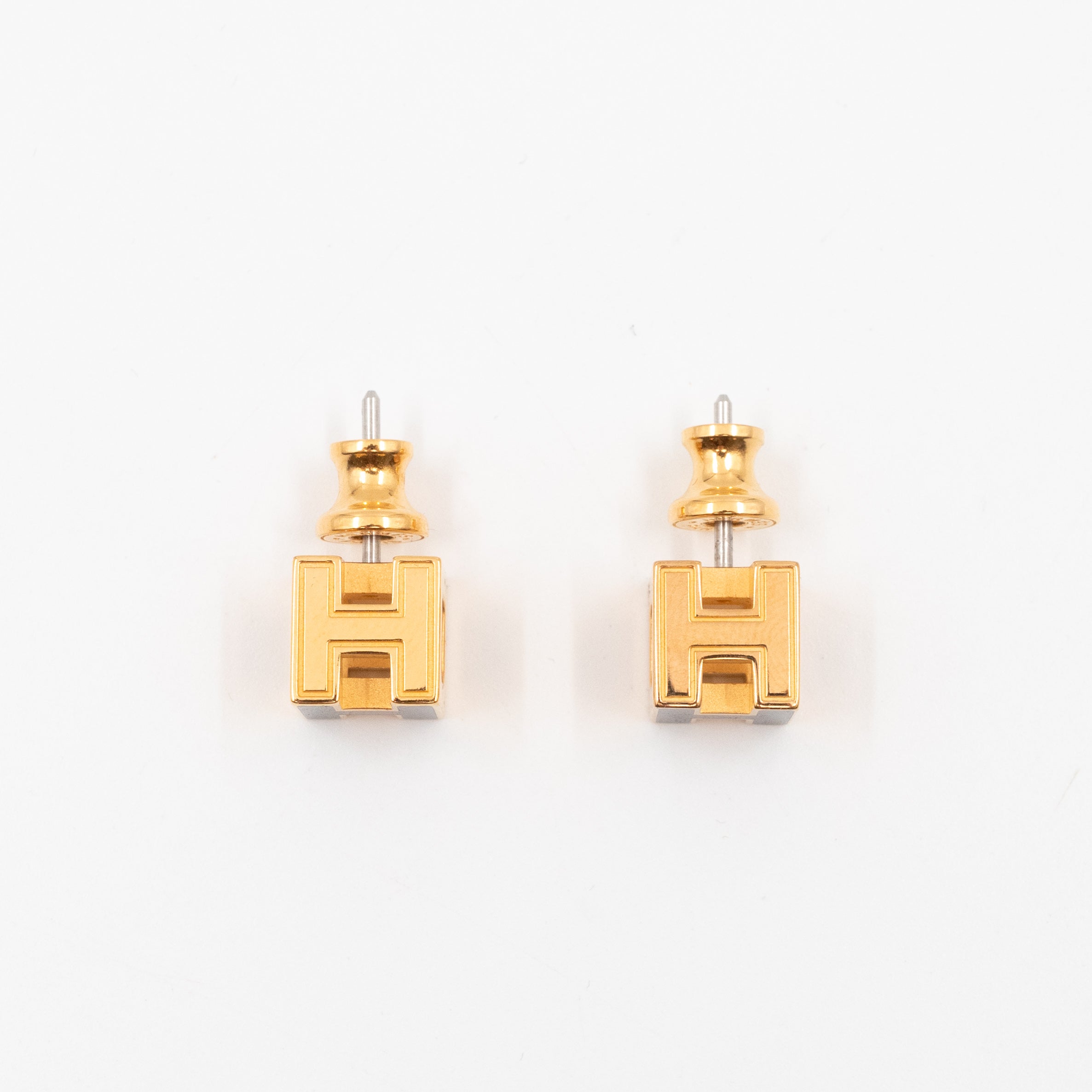Cage d'H Earrings Black Gold