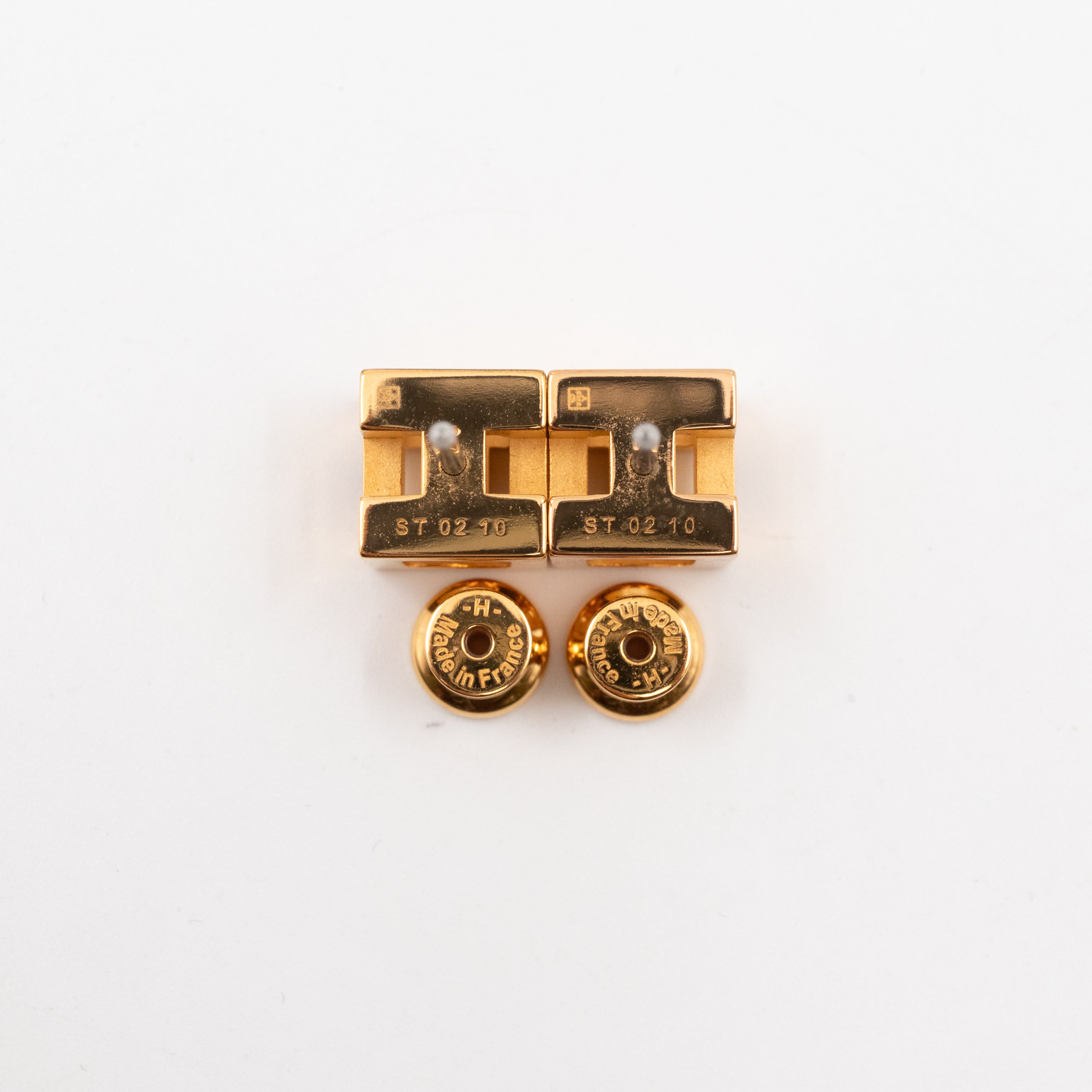 Cage d'H Earrings Black Gold