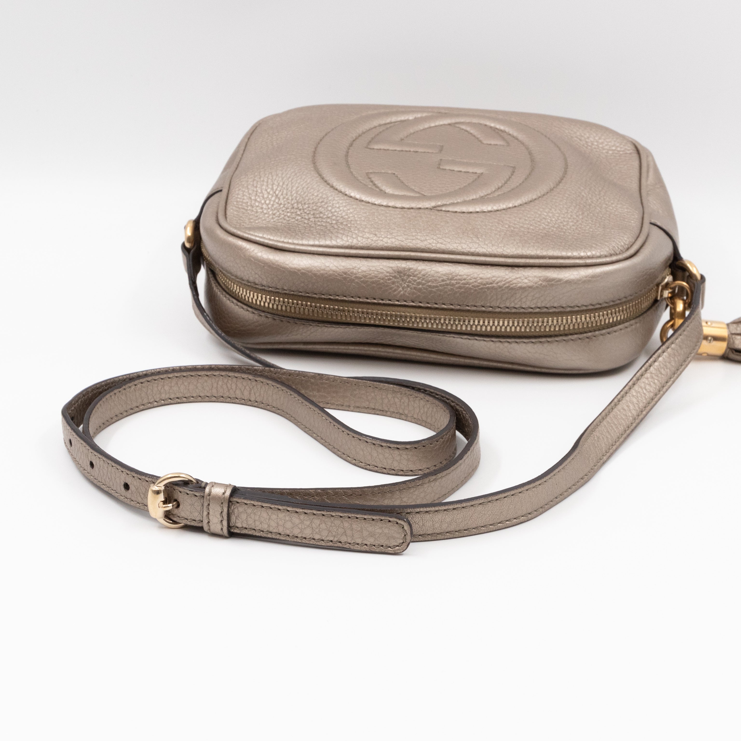 Disco Soho Champagne Metallic Leather