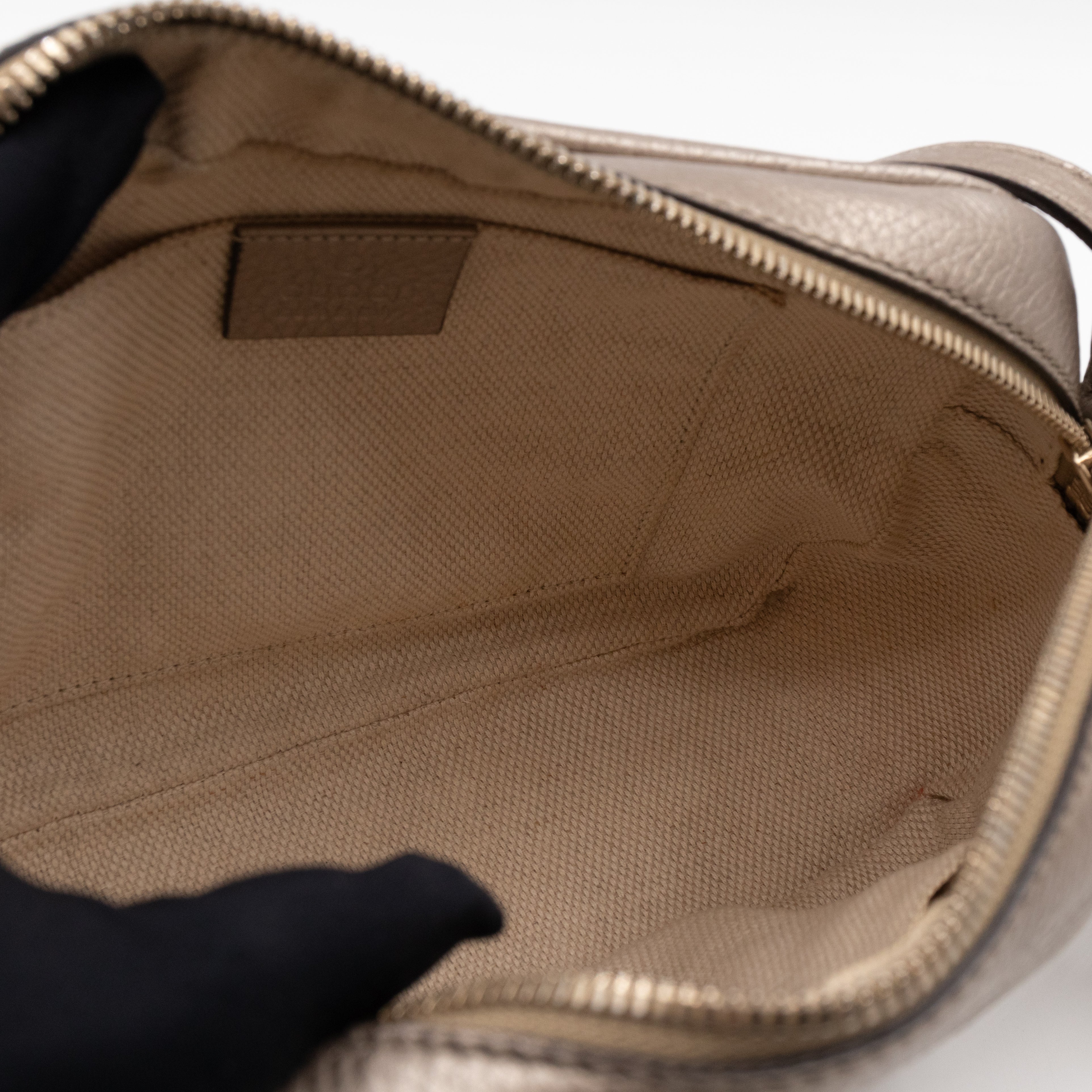 Disco Soho Champagne Metallic Leather