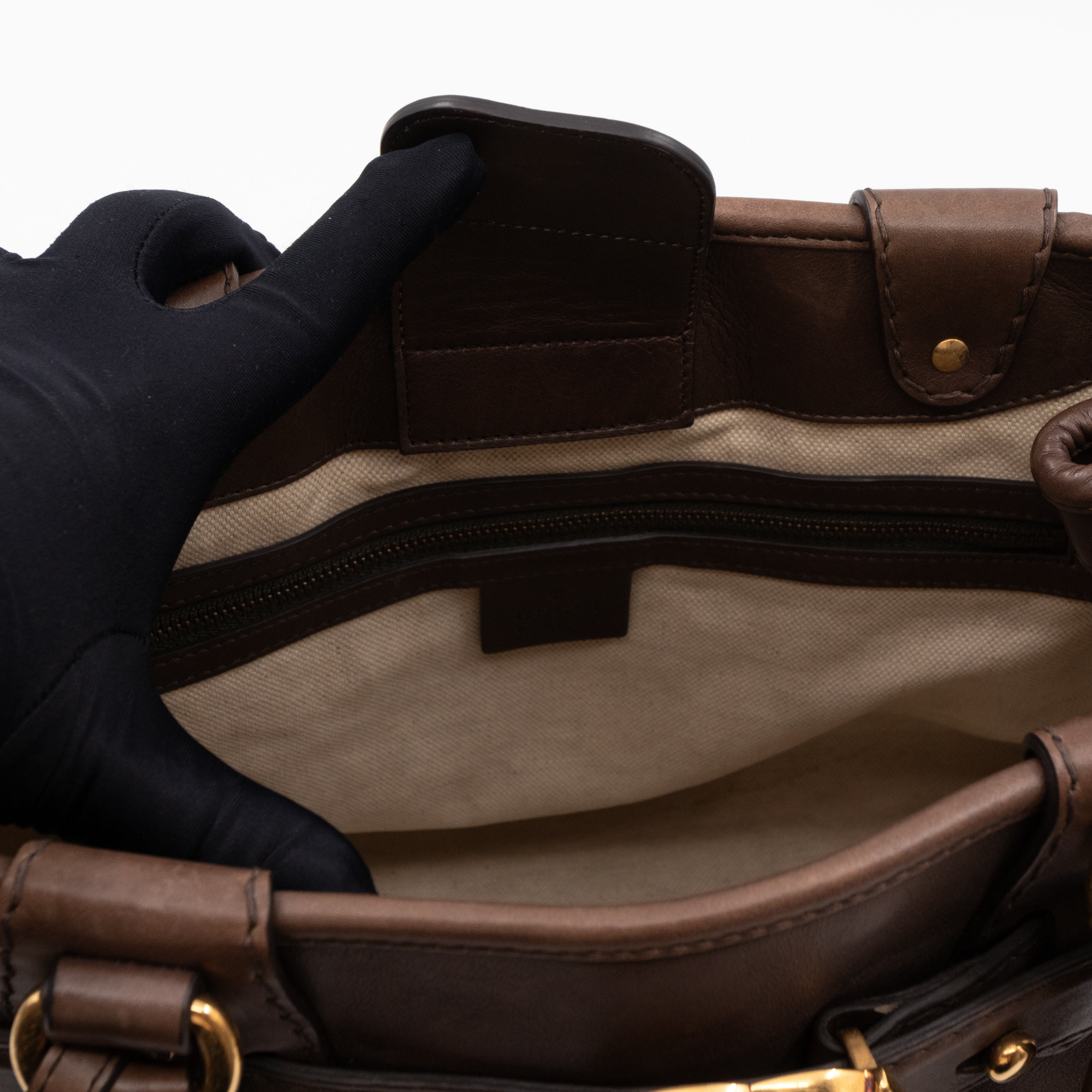 GG Running Bag Aged Leather Brown