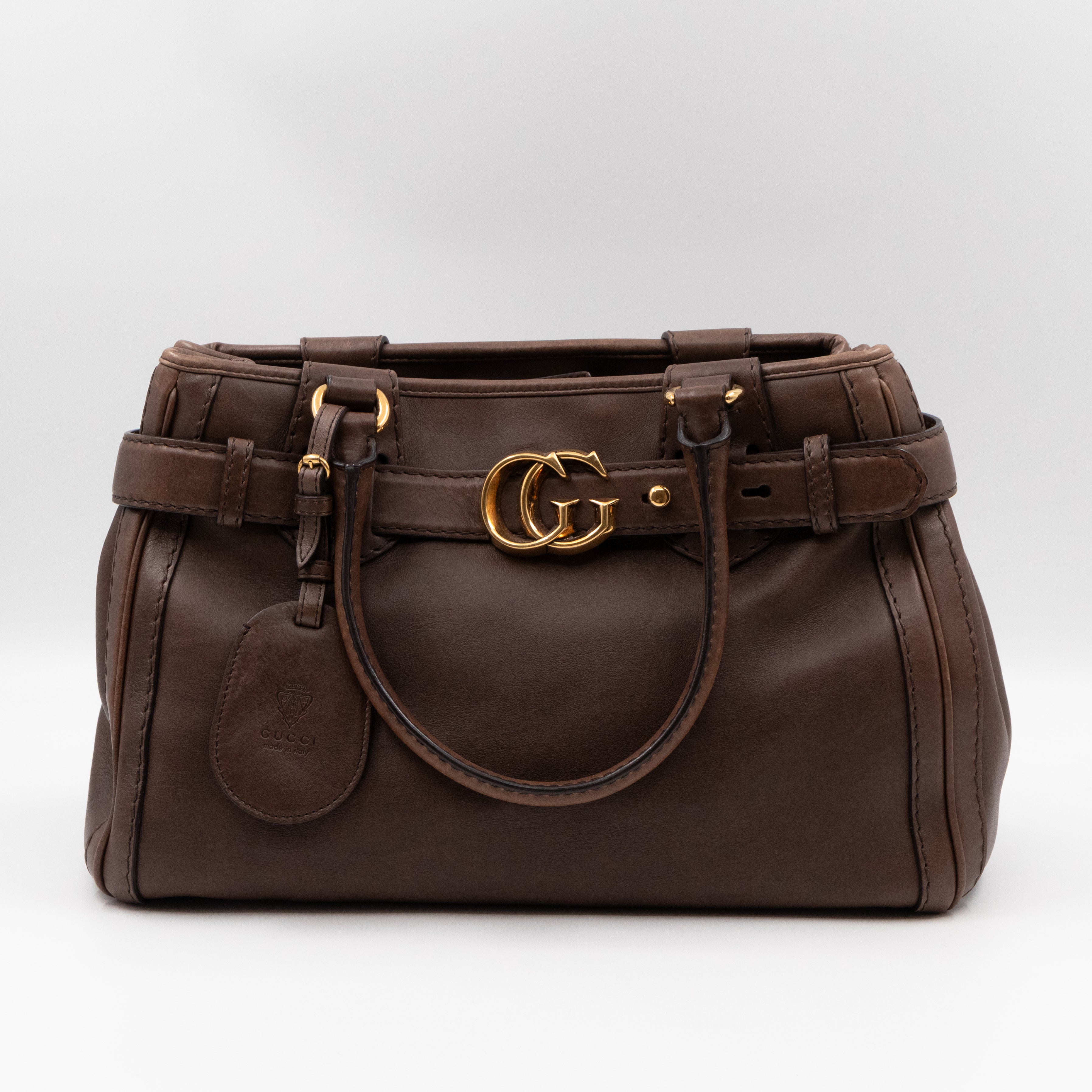 GG Running Bag Aged Leather Brown