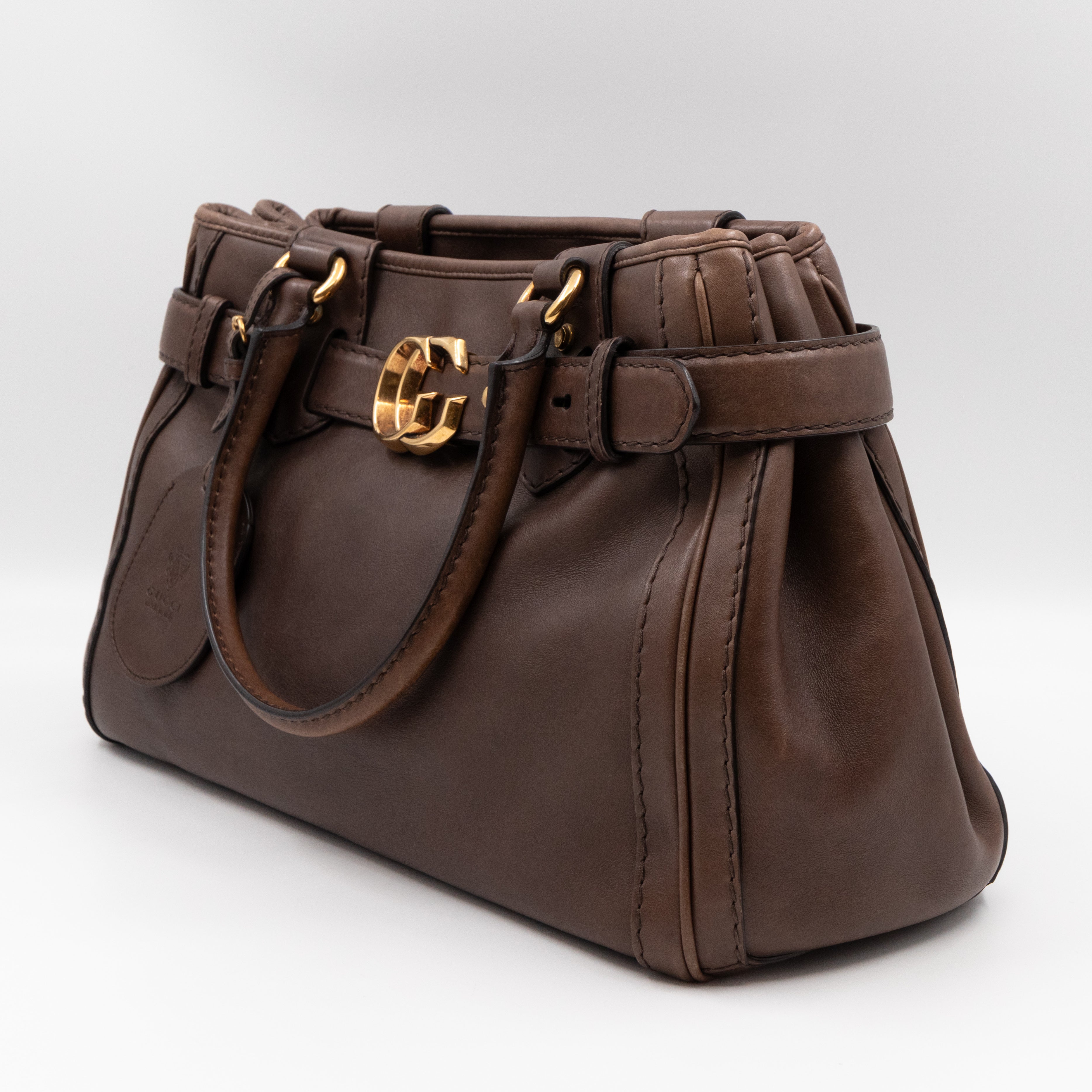 GG Running Bag Aged Leather Brown
