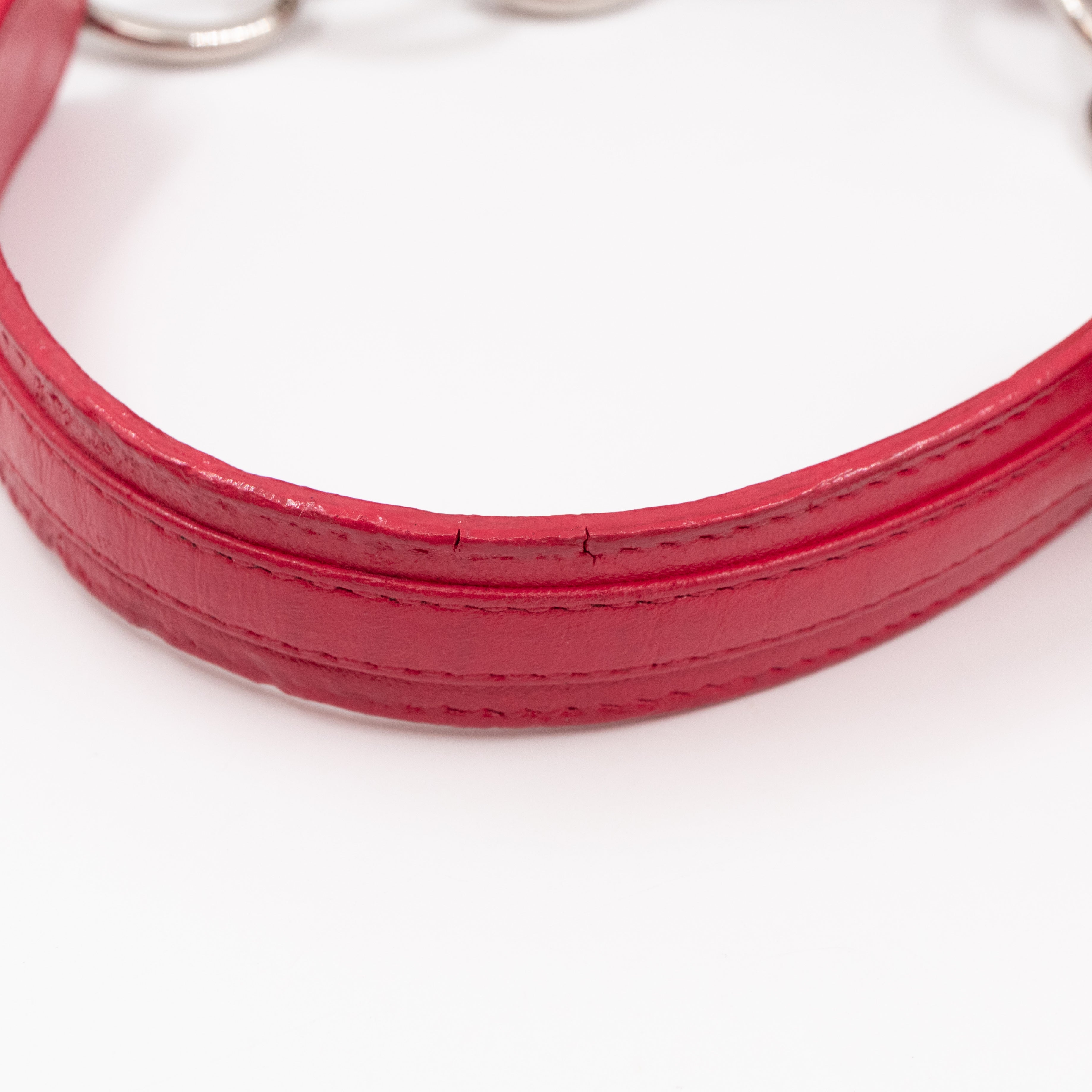 Medium Soft Shopping Tote Raspberry Red Cannage Leather