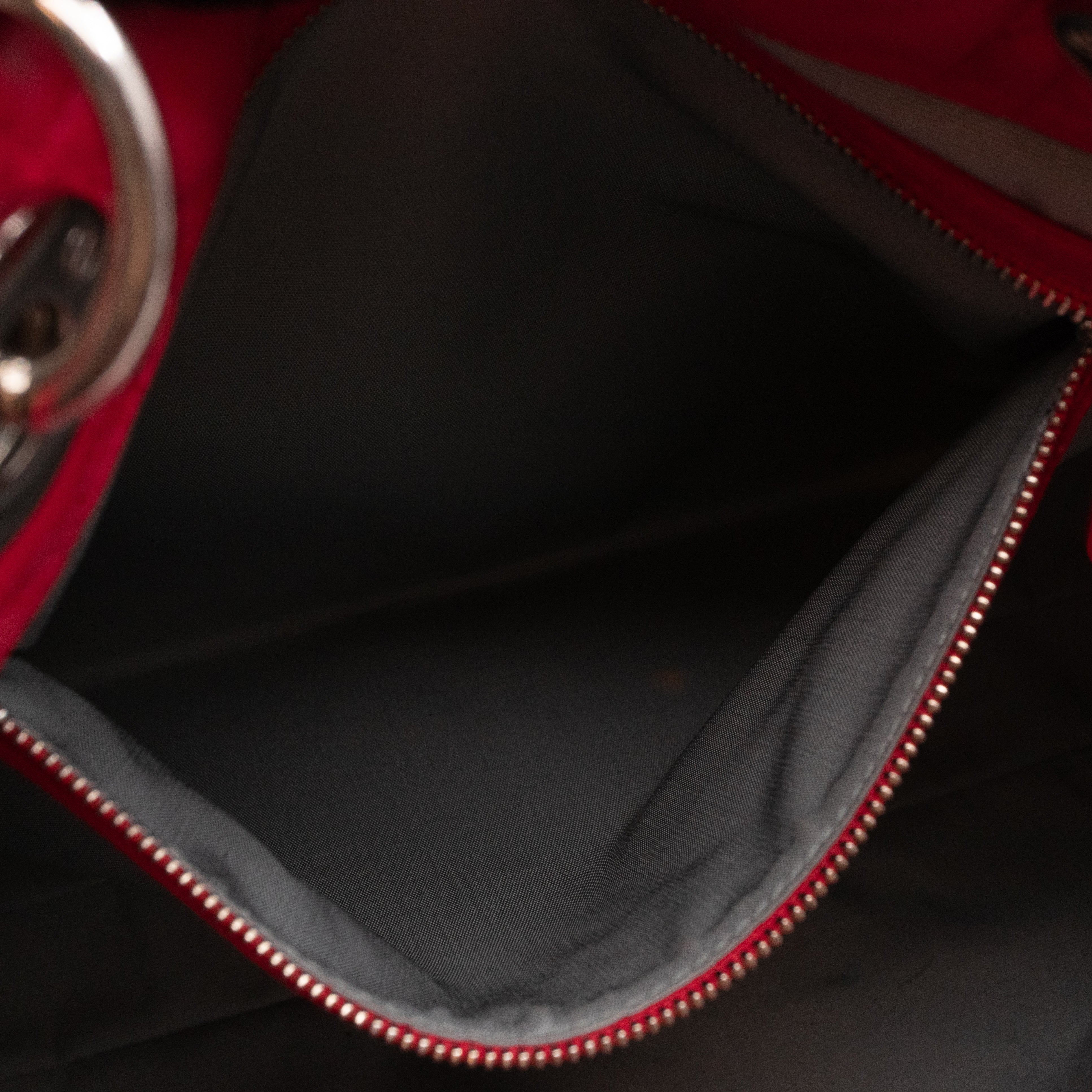 Medium Soft Shopping Tote Raspberry Red Cannage Leather