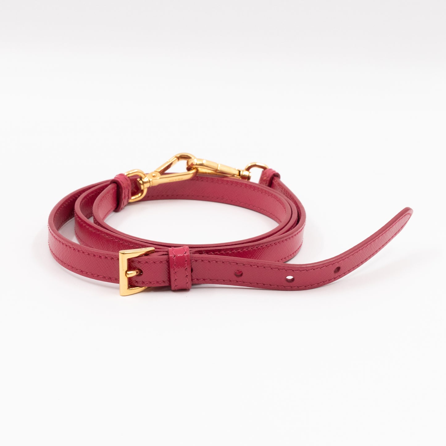 Galleria Medium Double Zip Pink Saffiano Vernice