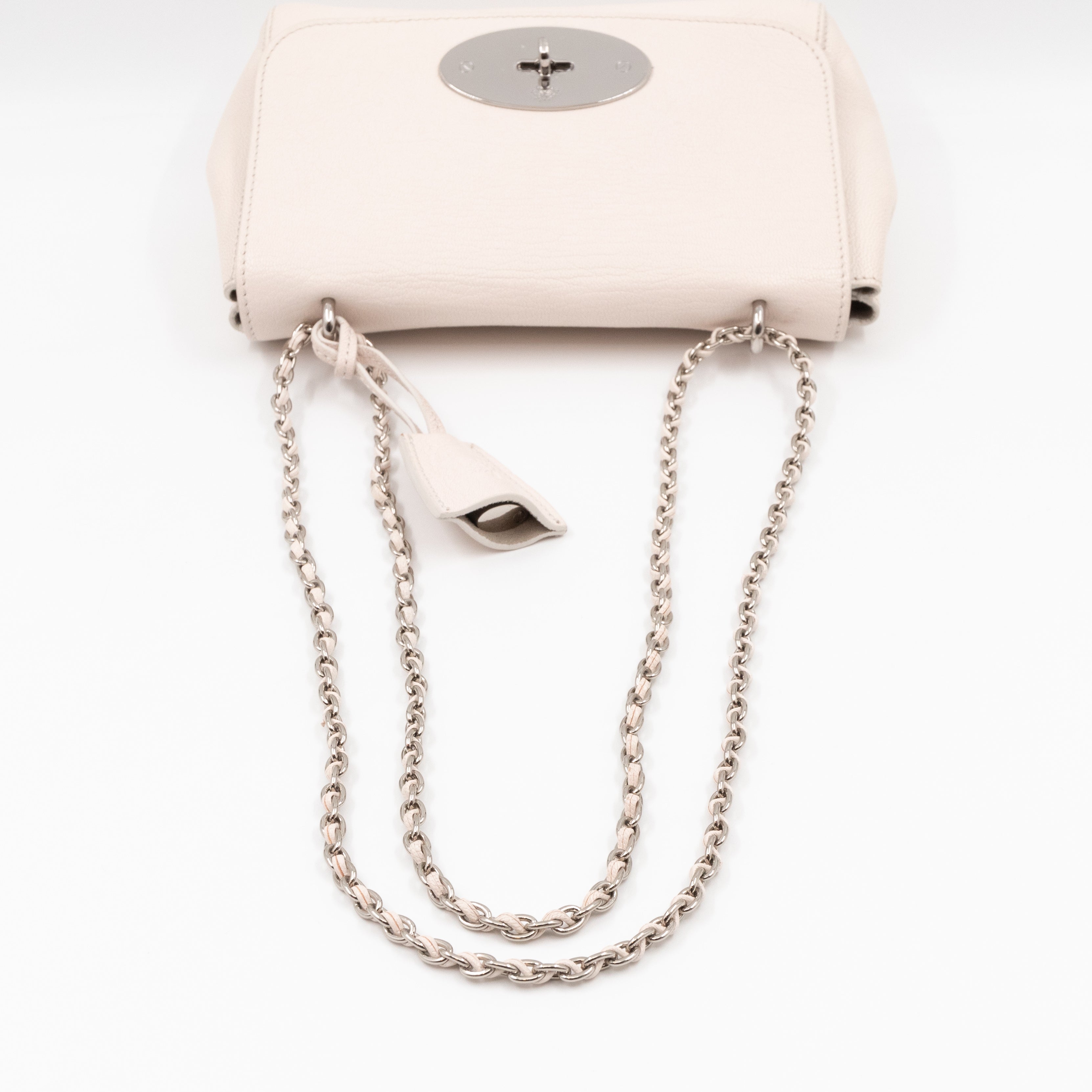 Lily Small Cream Leather Silver