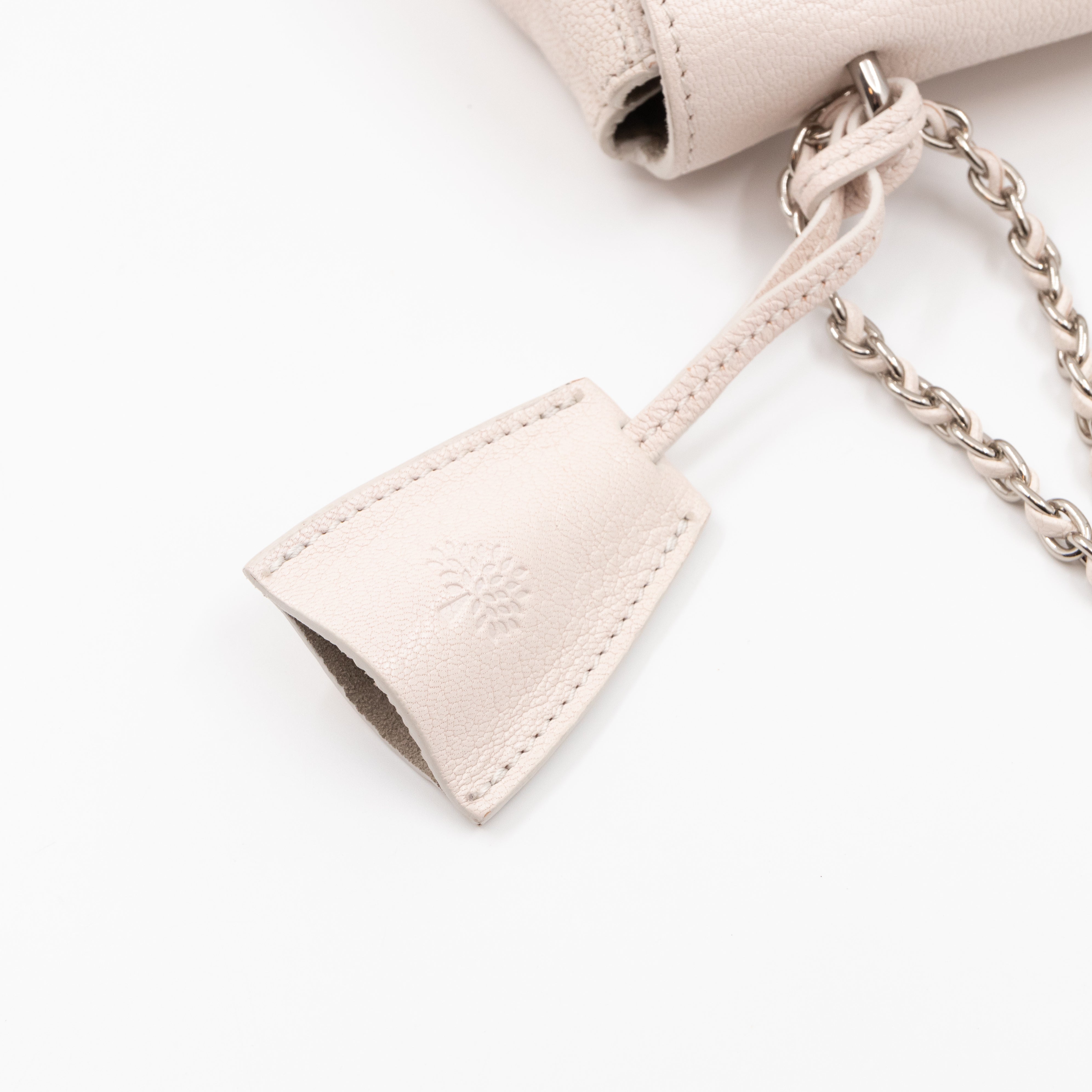 Lily Small Cream Leather Silver