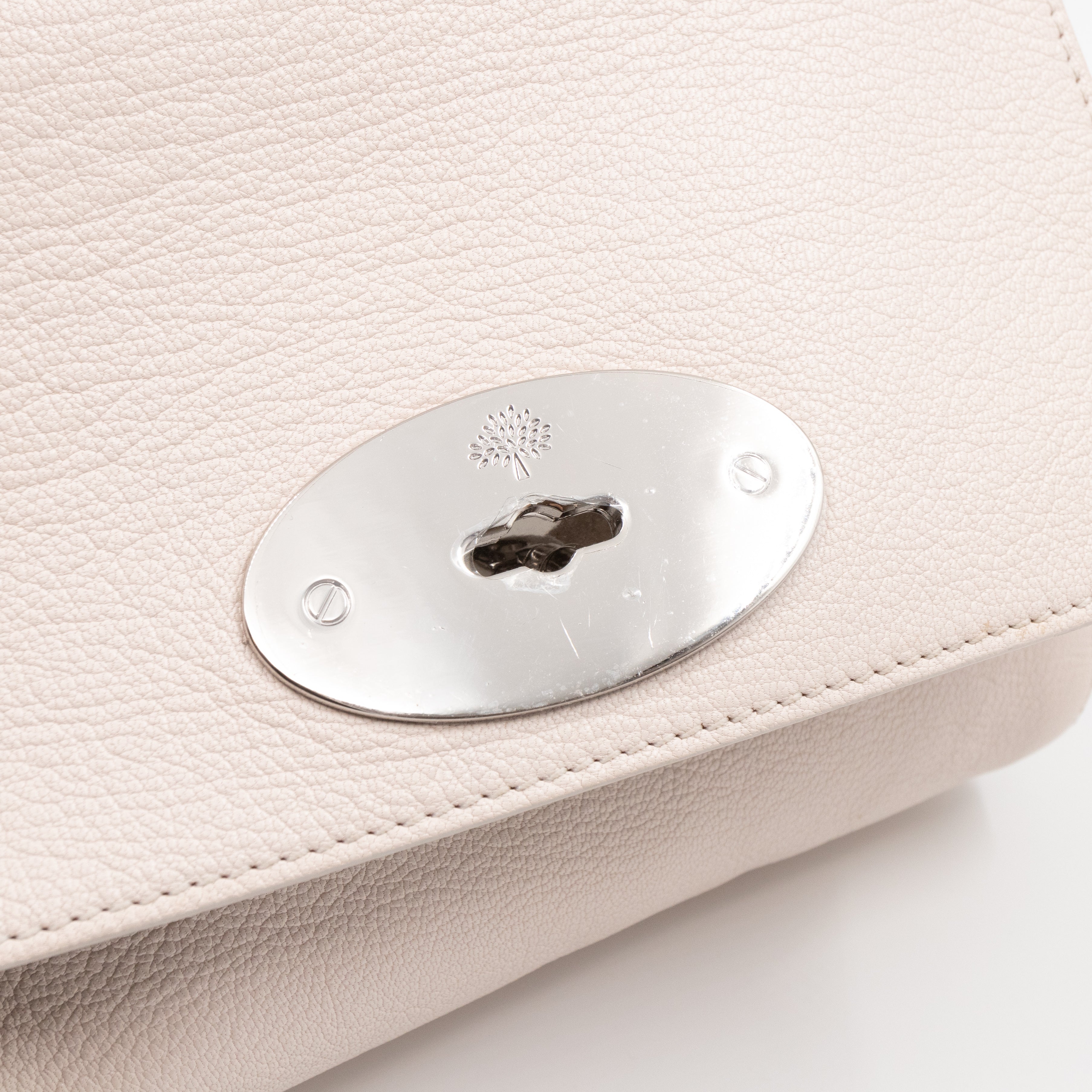 Lily Small Cream Leather Silver