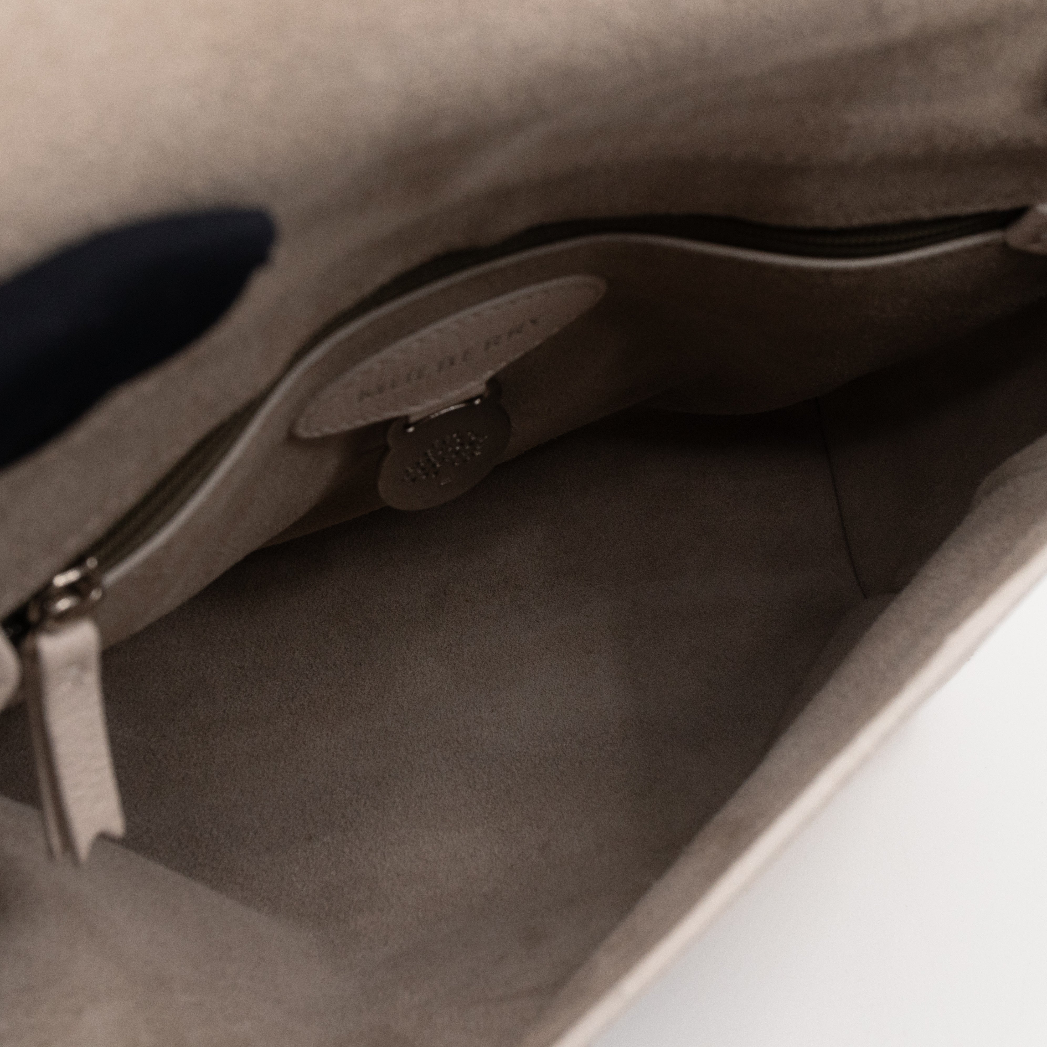 Lily Small Cream Leather Silver