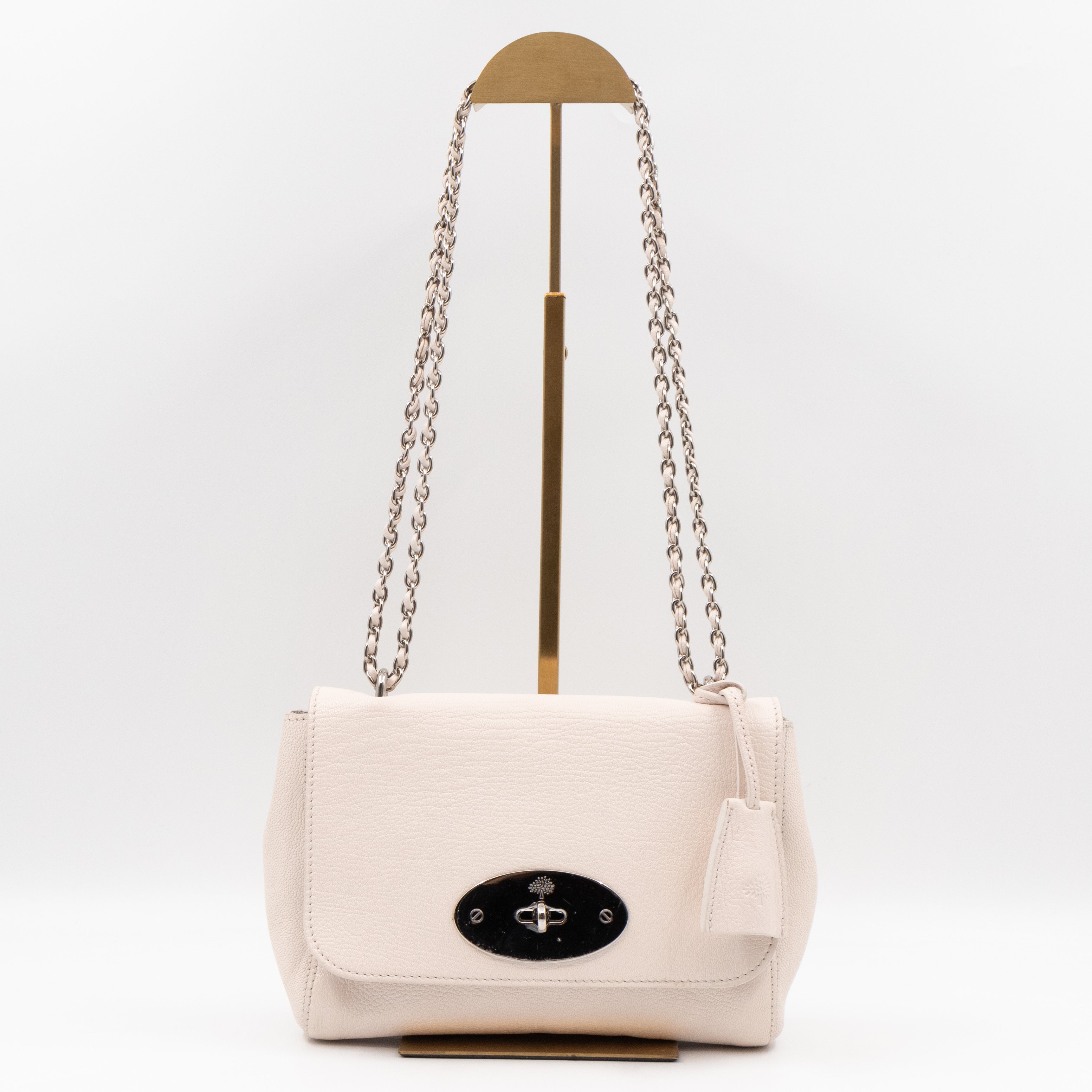 Lily Small Cream Leather Silver