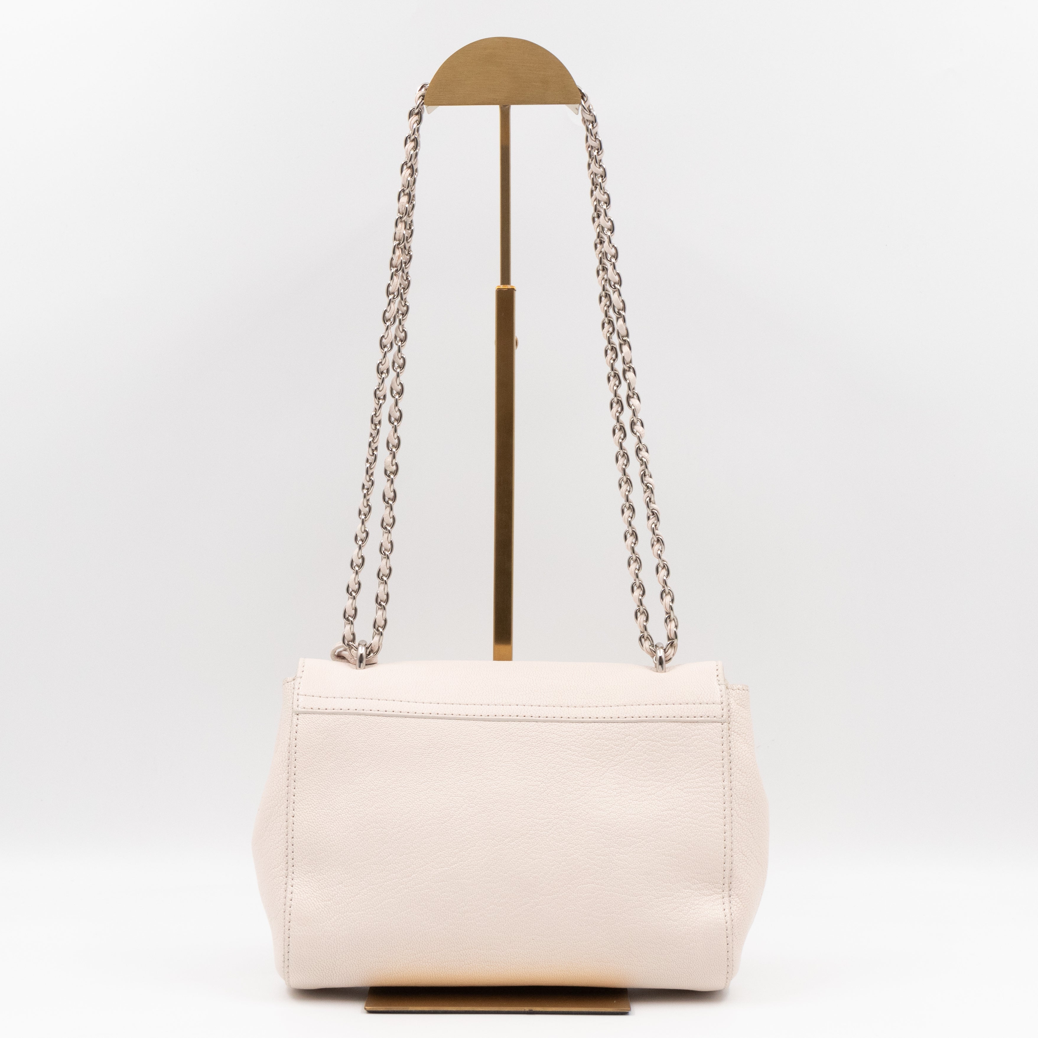 Lily Small Cream Leather Silver