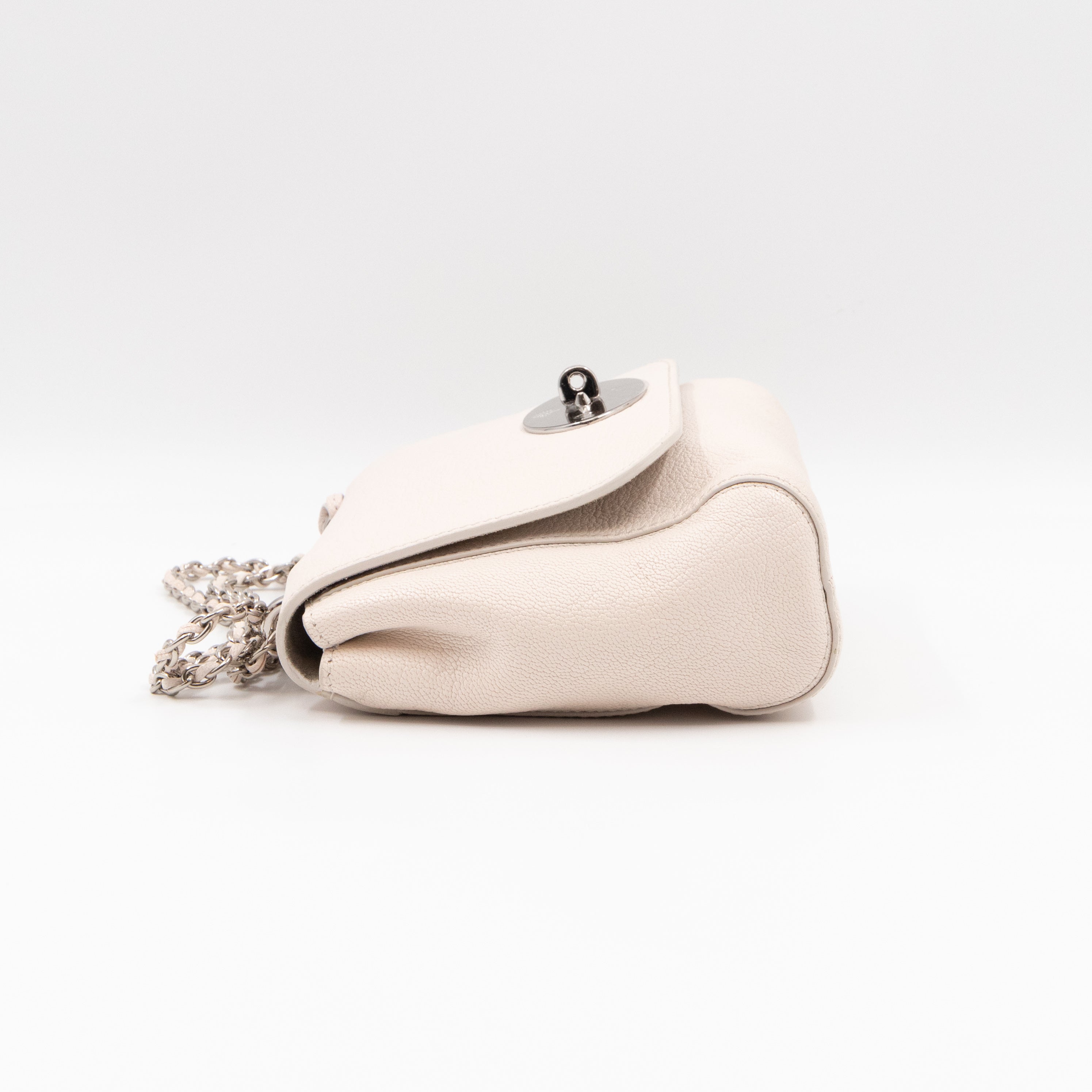 Lily Small Cream Leather Silver