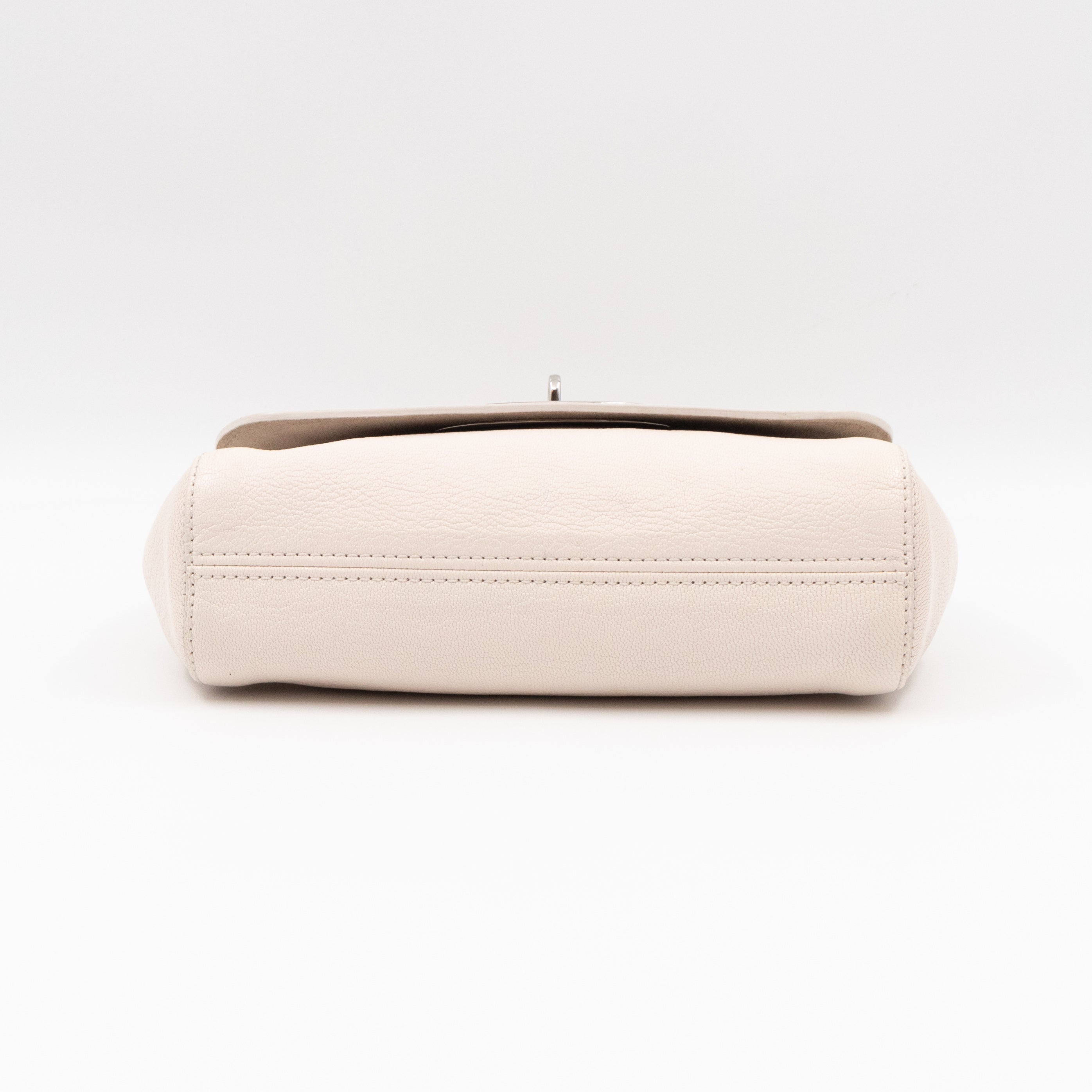 Lily Small Cream Leather Silver