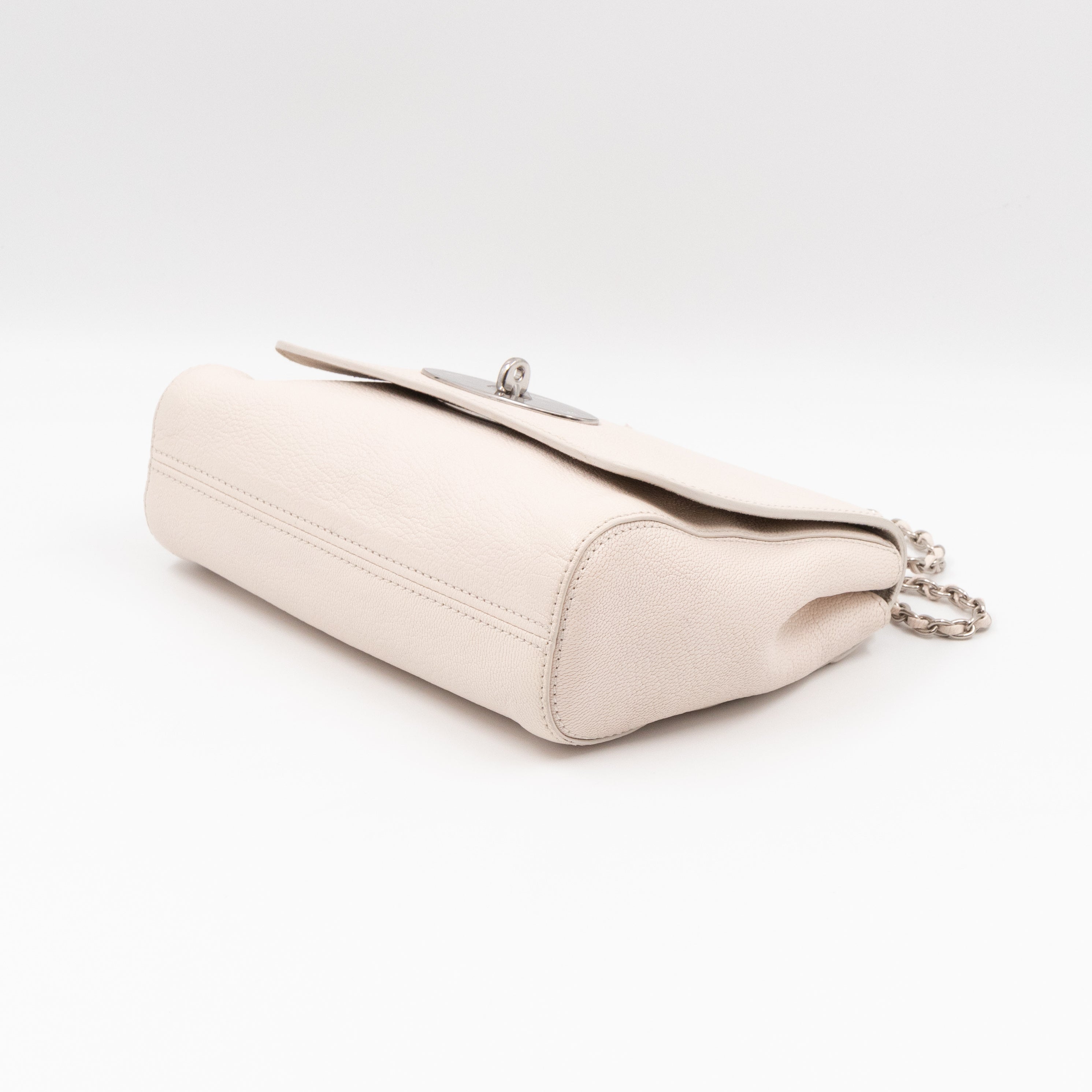 Lily Small Cream Leather Silver