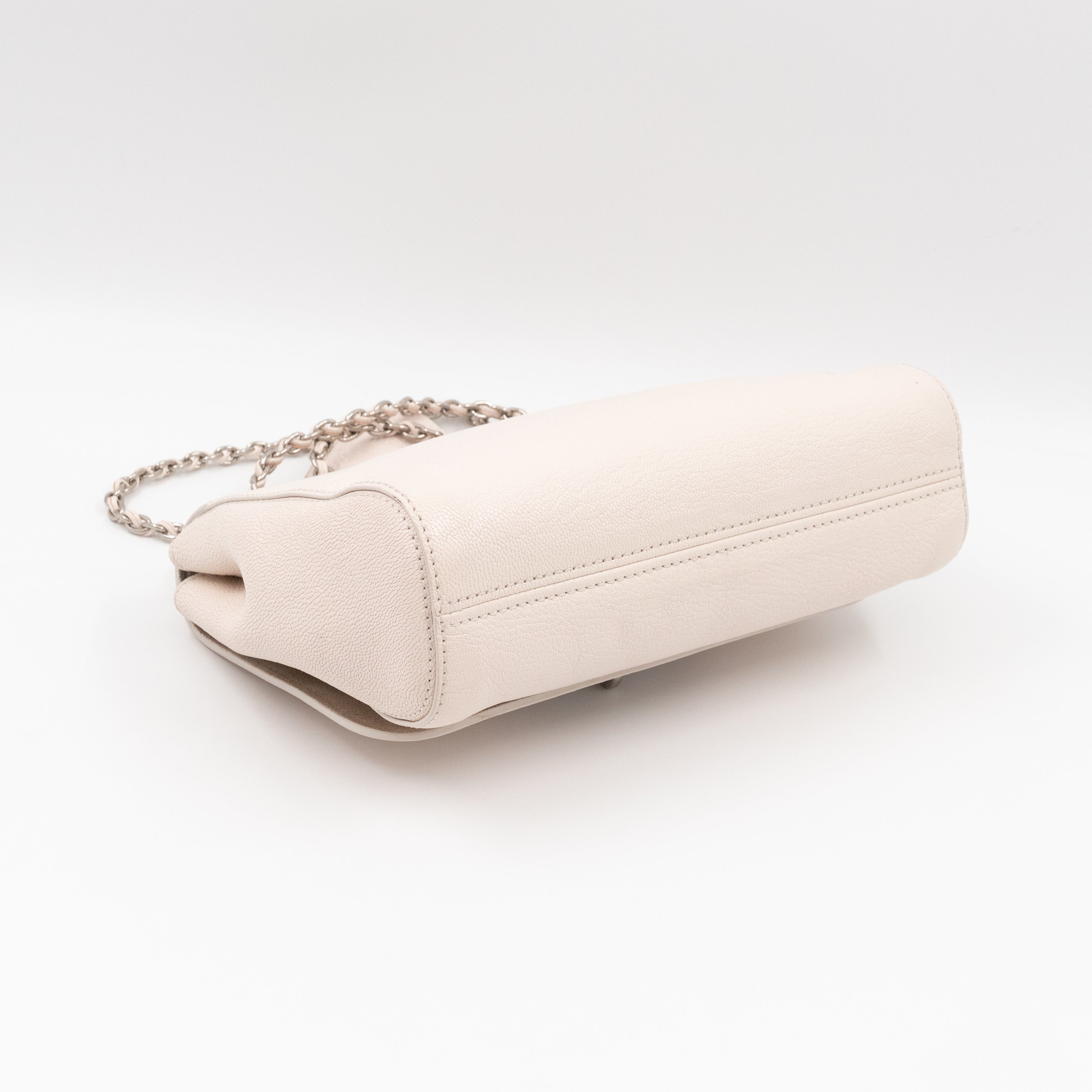 Lily Small Cream Leather Silver