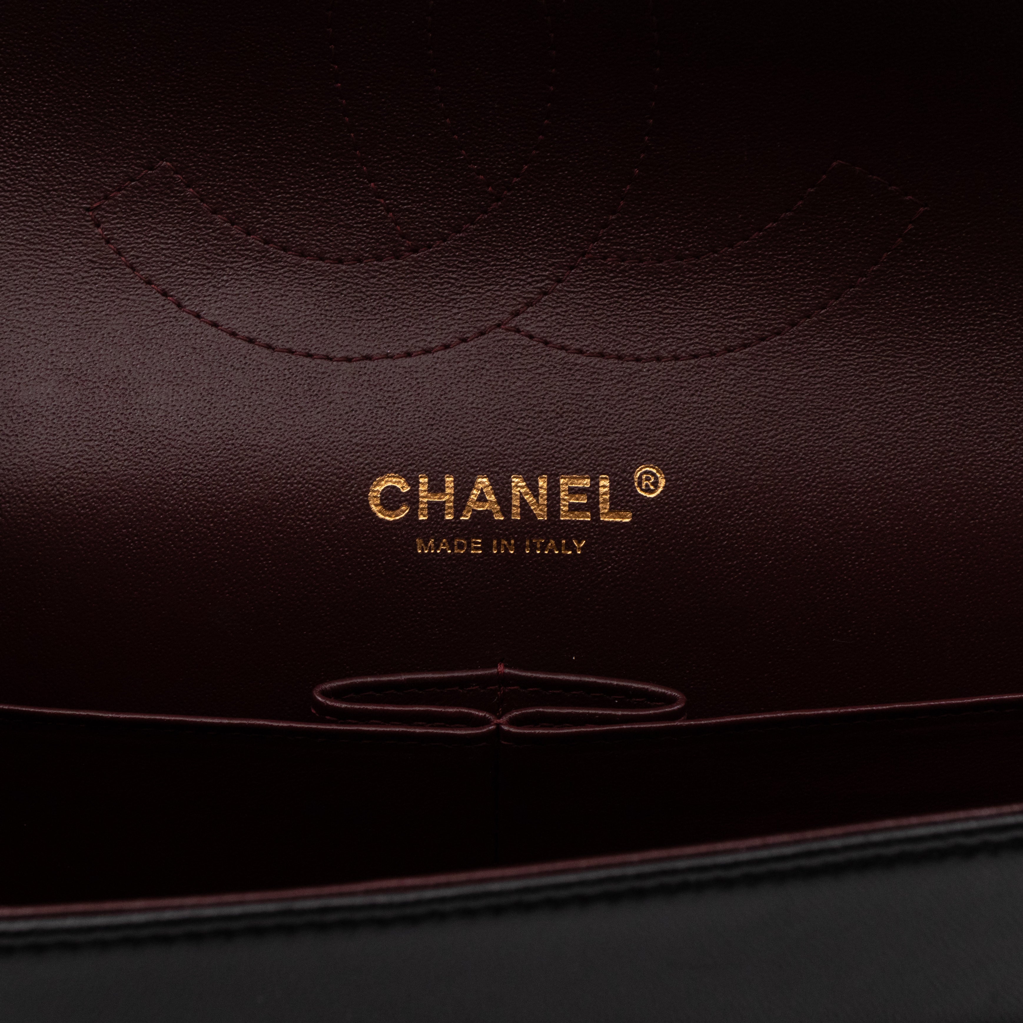 Classic Double Flap Jumbo Black Lambskin Gold