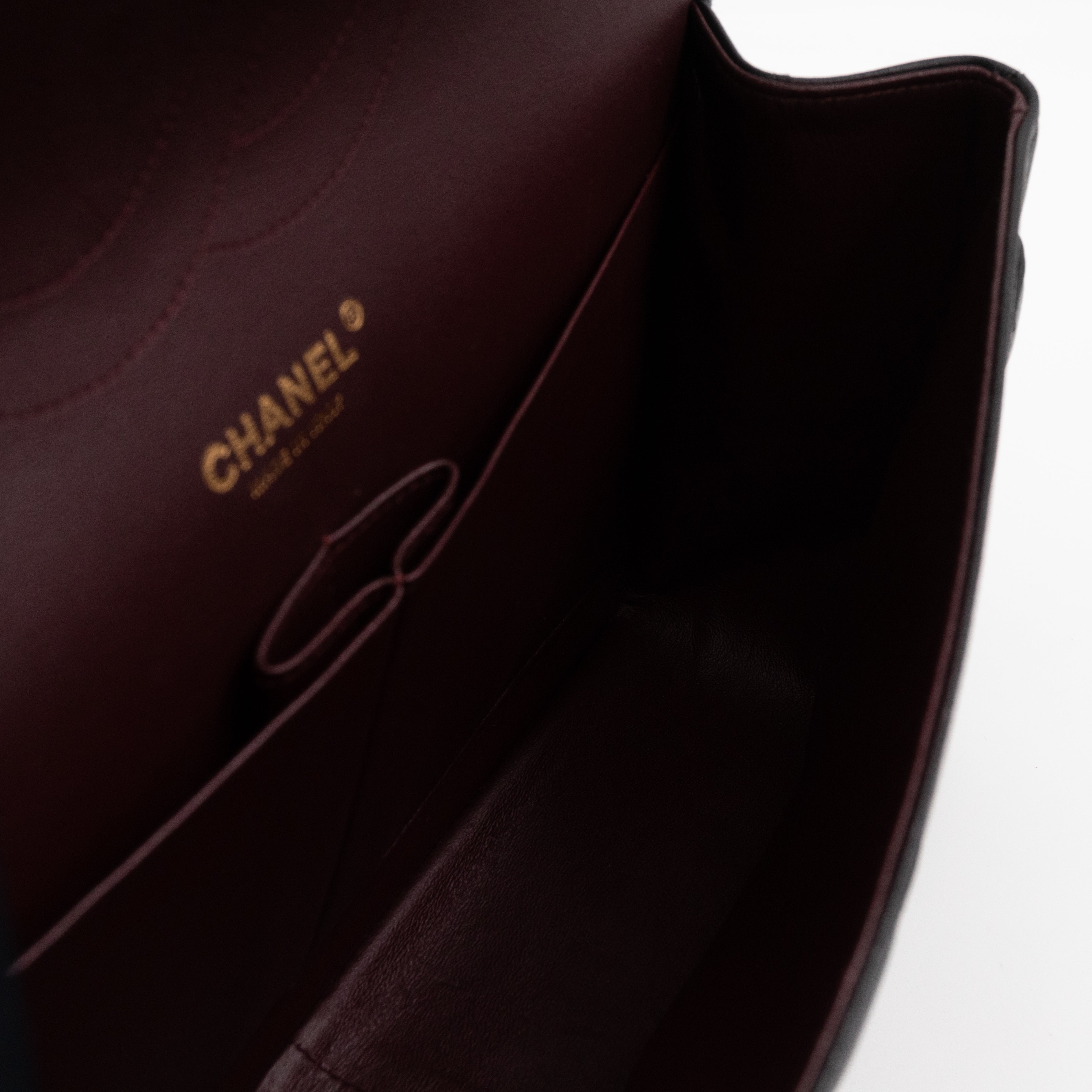 Classic Double Flap Jumbo Black Lambskin Gold