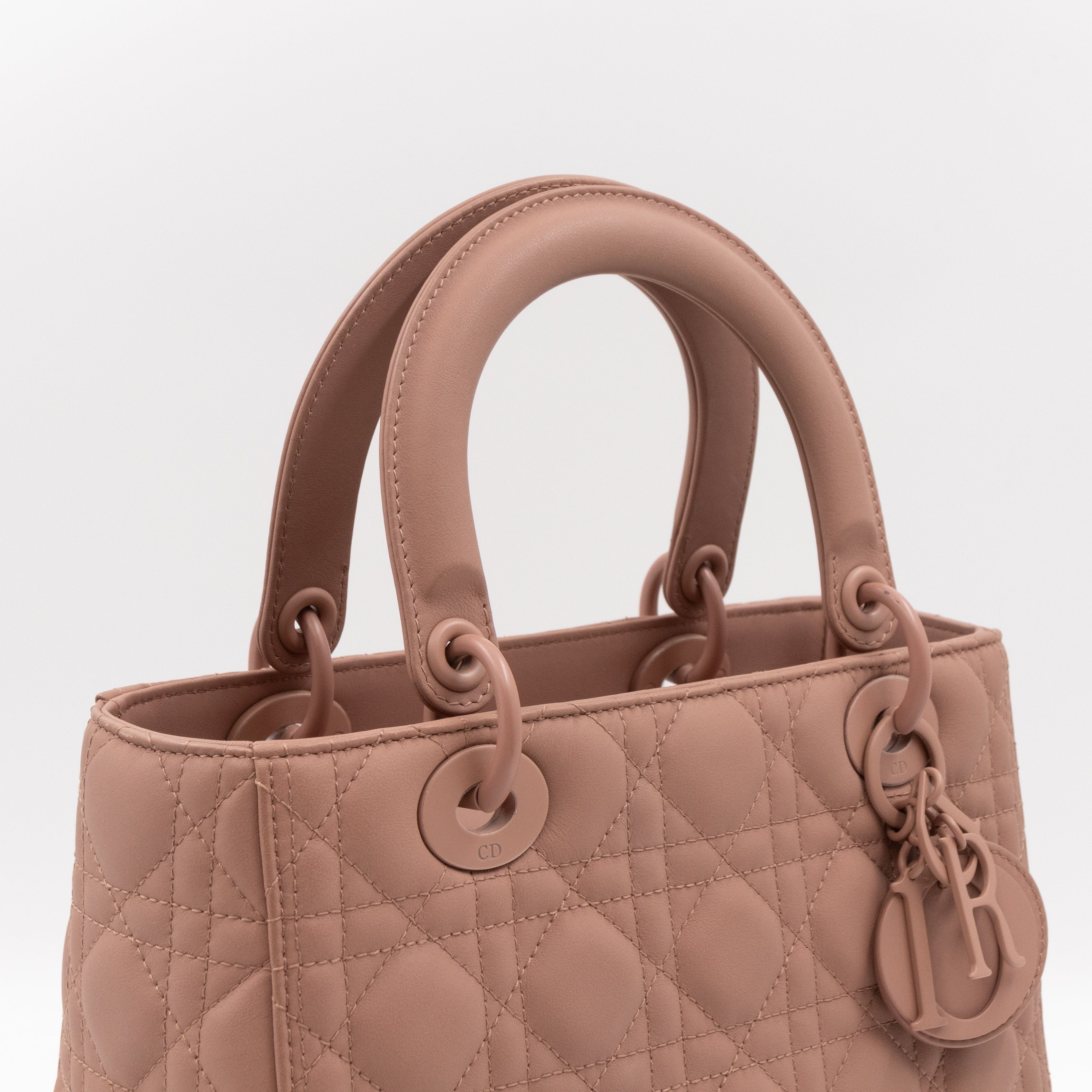 Lady Dior Medium Blush Ultramatte Leather