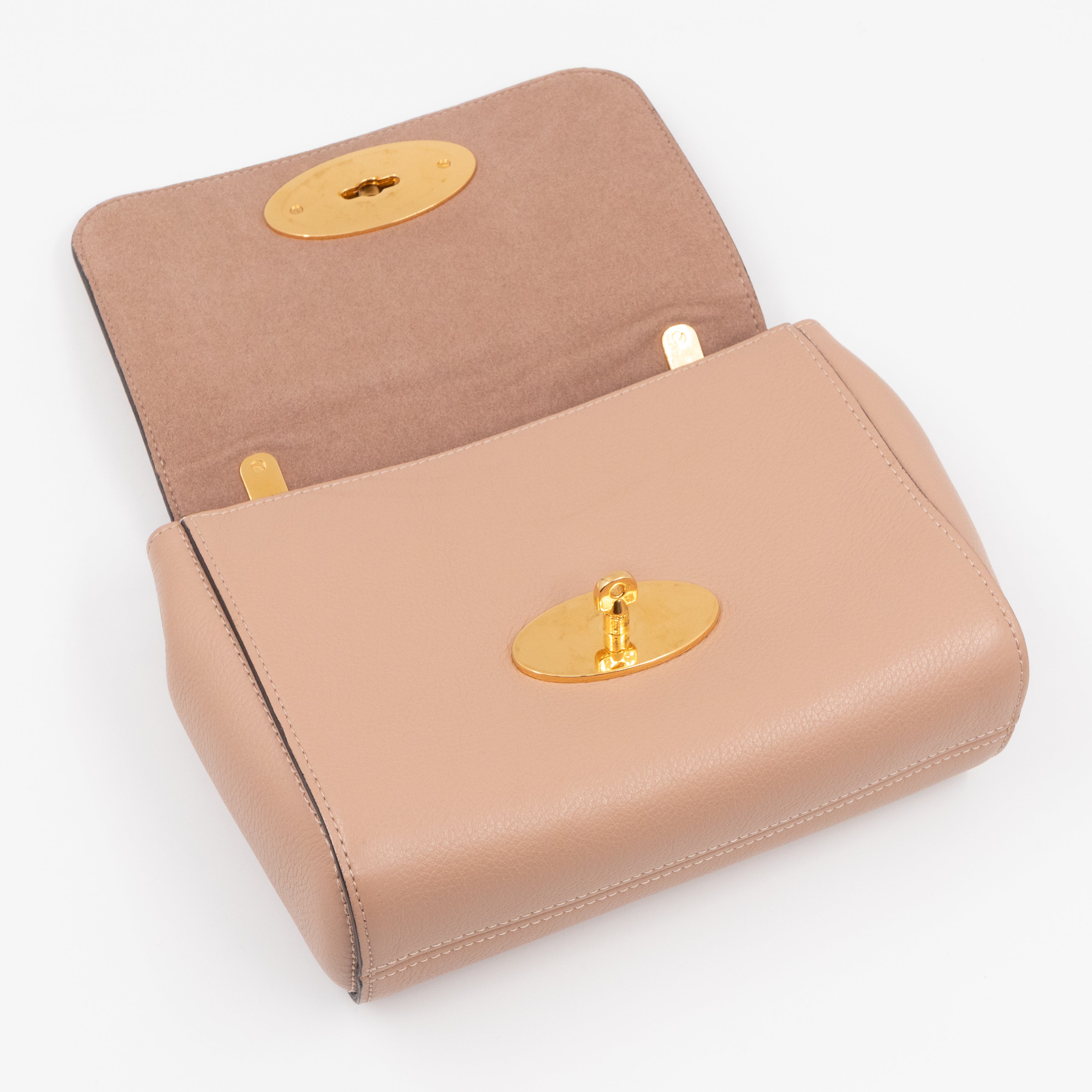 Lily Small Beige Leather Gold