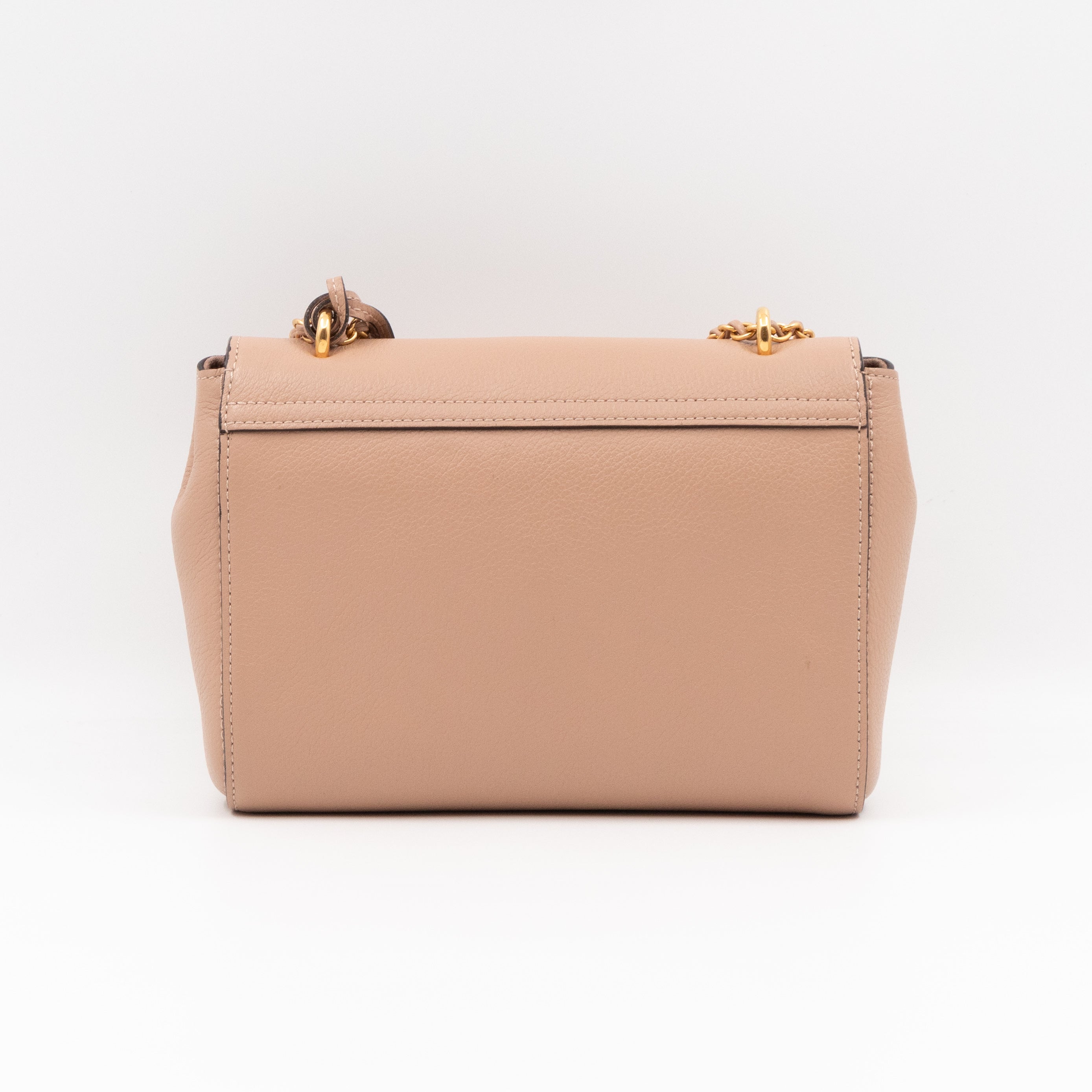 Lily Small Beige Leather Gold