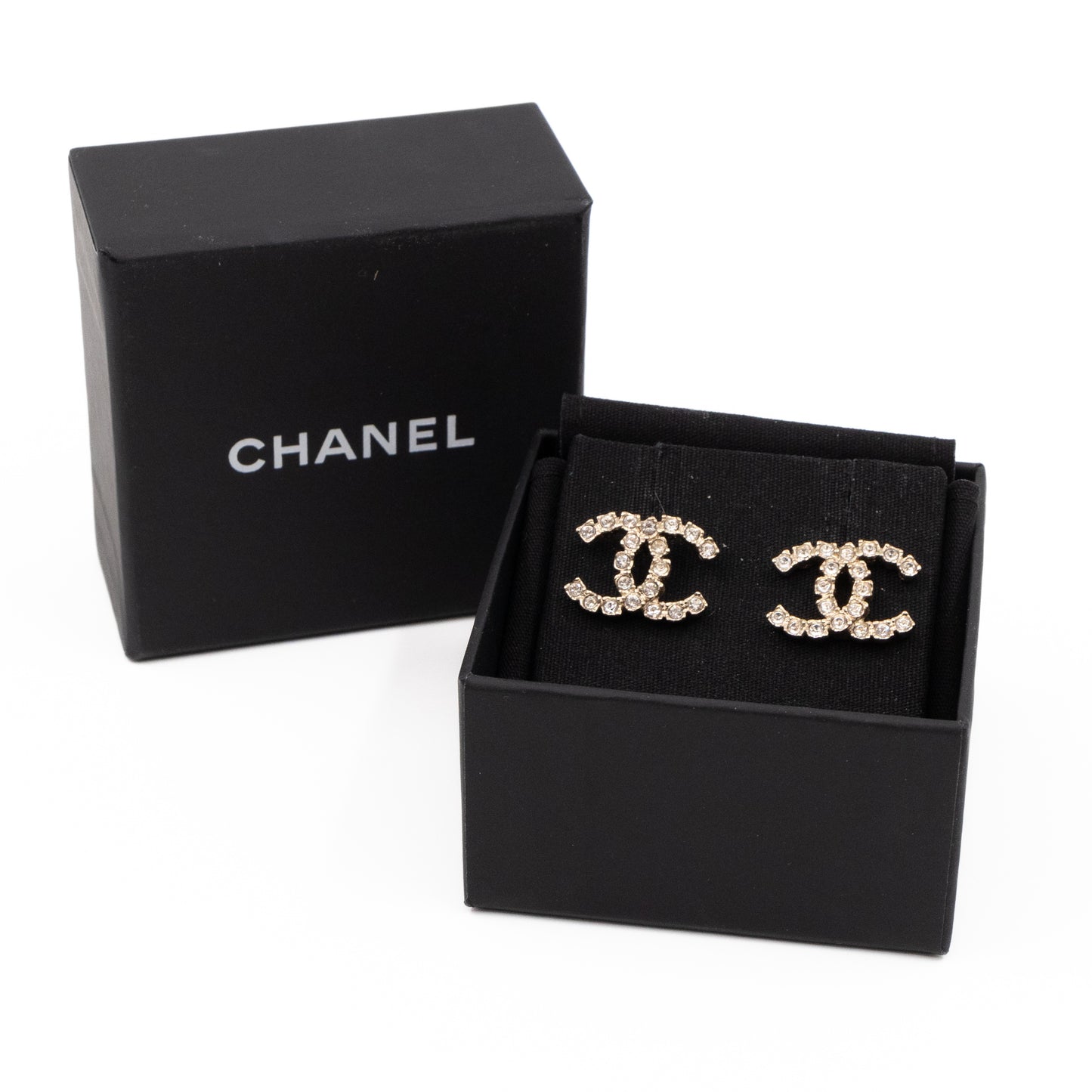 CC Crystal Earrings Light Gold