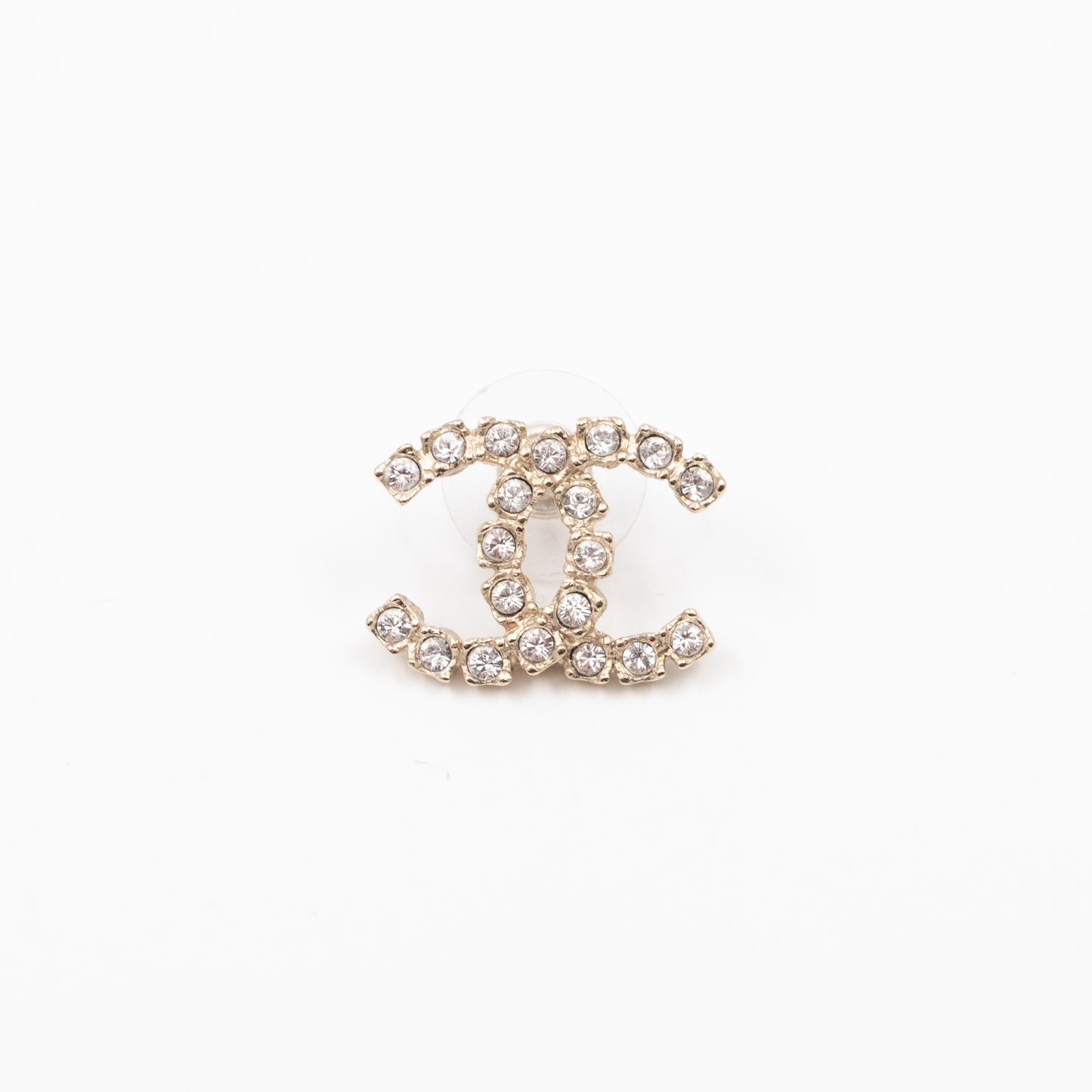 CC Crystal Earrings Light Gold