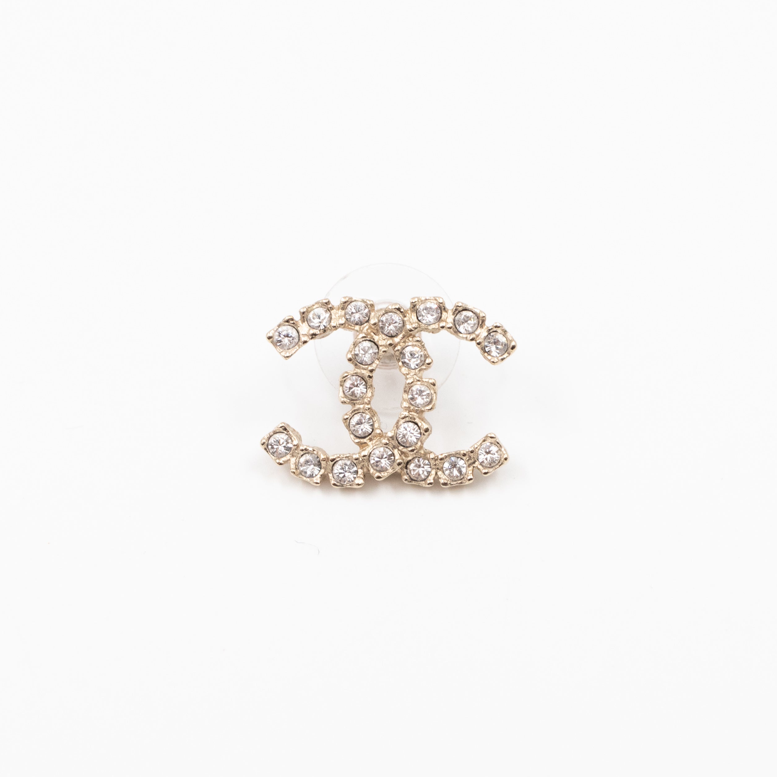 CC Crystal Earrings Light Gold