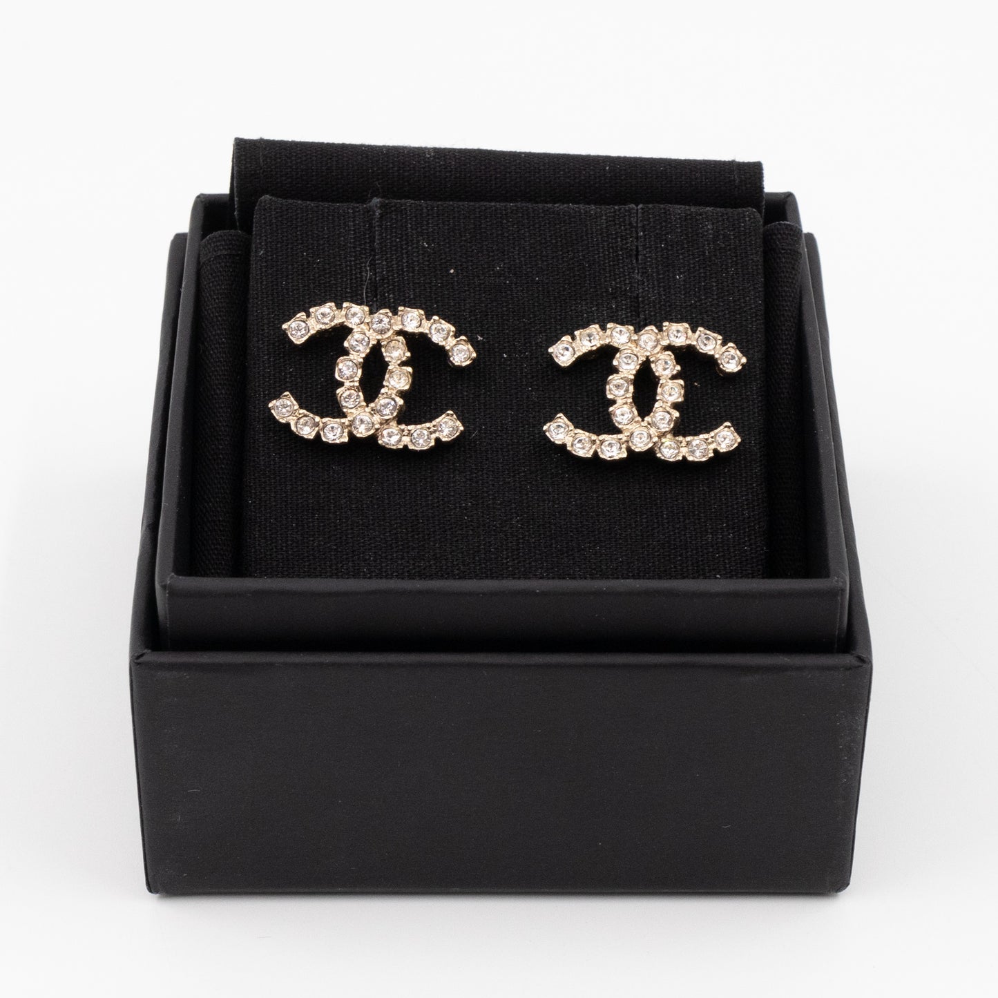 CC Crystal Earrings Light Gold