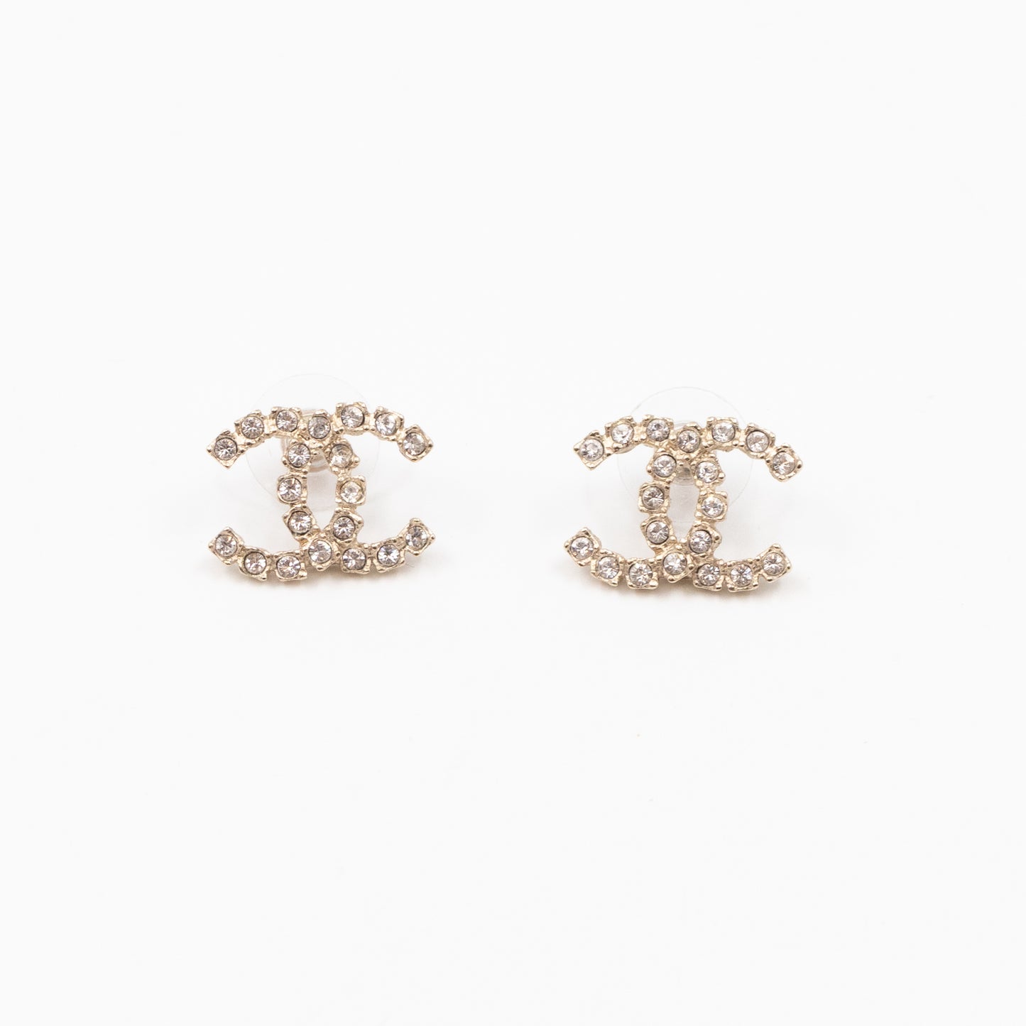 CC Crystal Earrings Light Gold