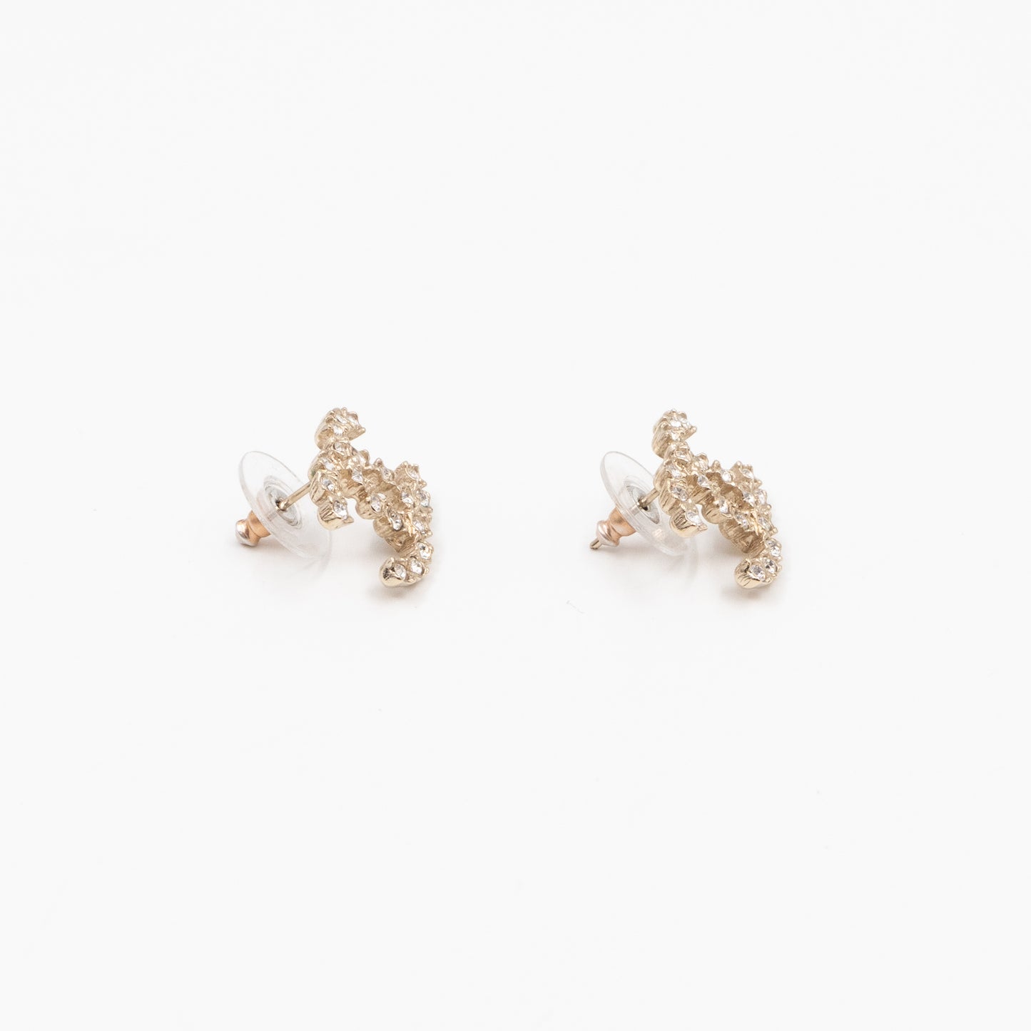 CC Crystal Earrings Light Gold