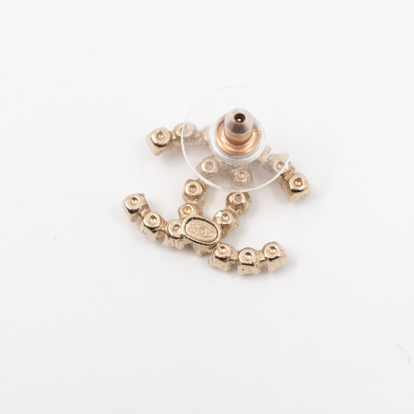 CC Crystal Earrings Light Gold
