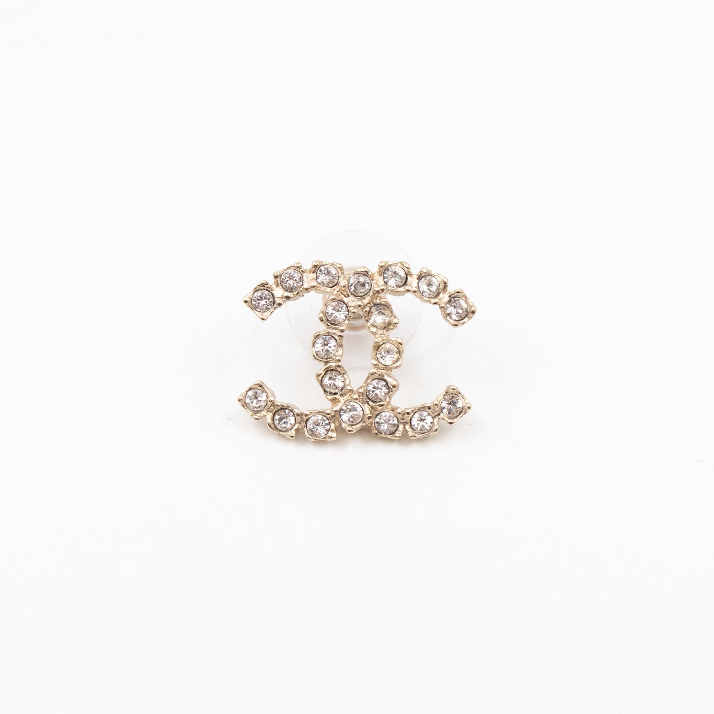 CC Crystal Earrings Light Gold