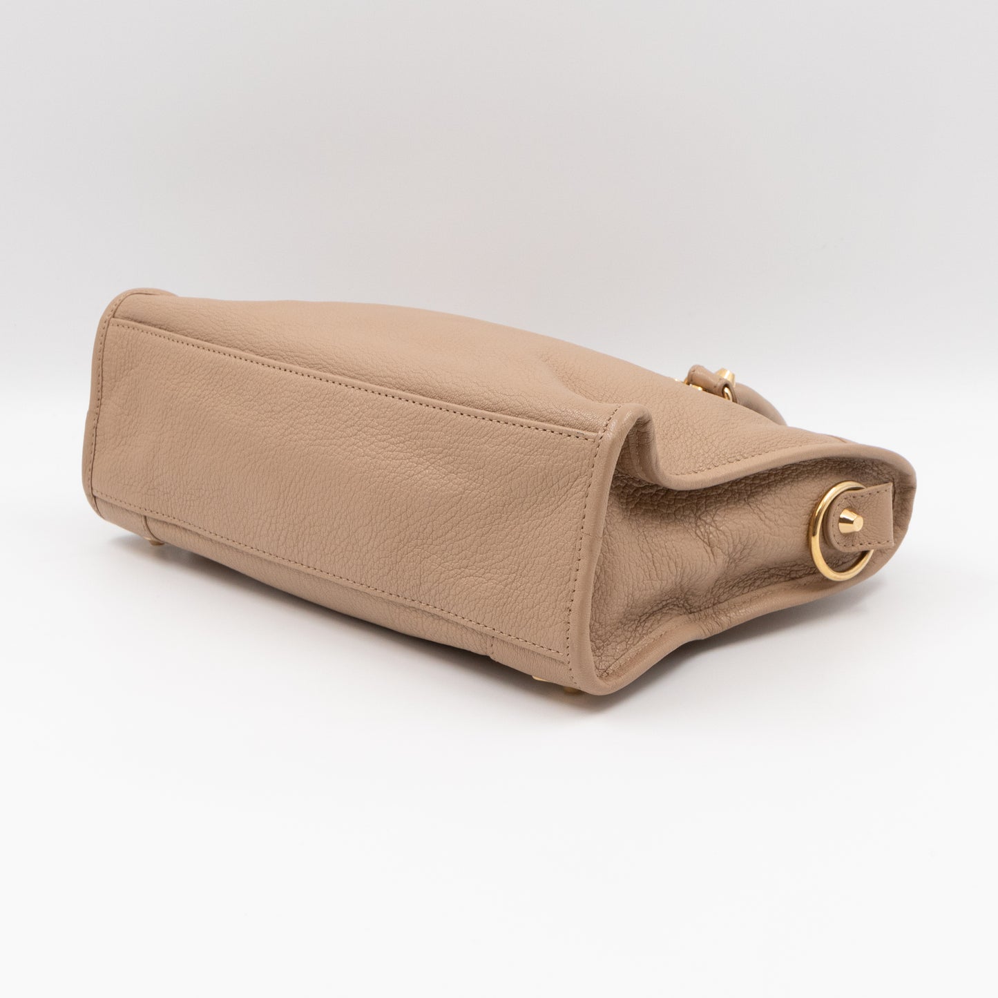 Classic City S Metallic Edge Beige Leather