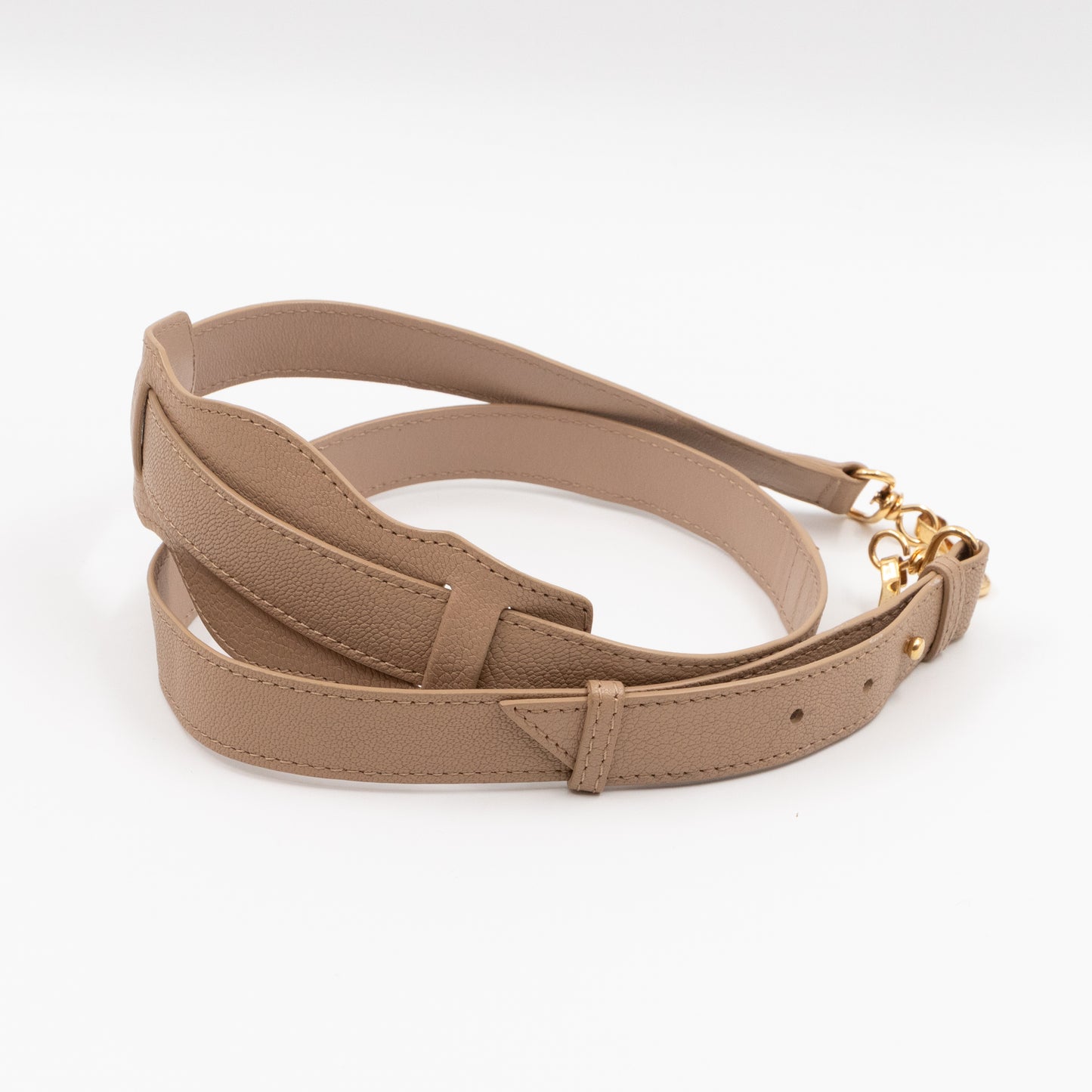 Classic City S Metallic Edge Beige Leather