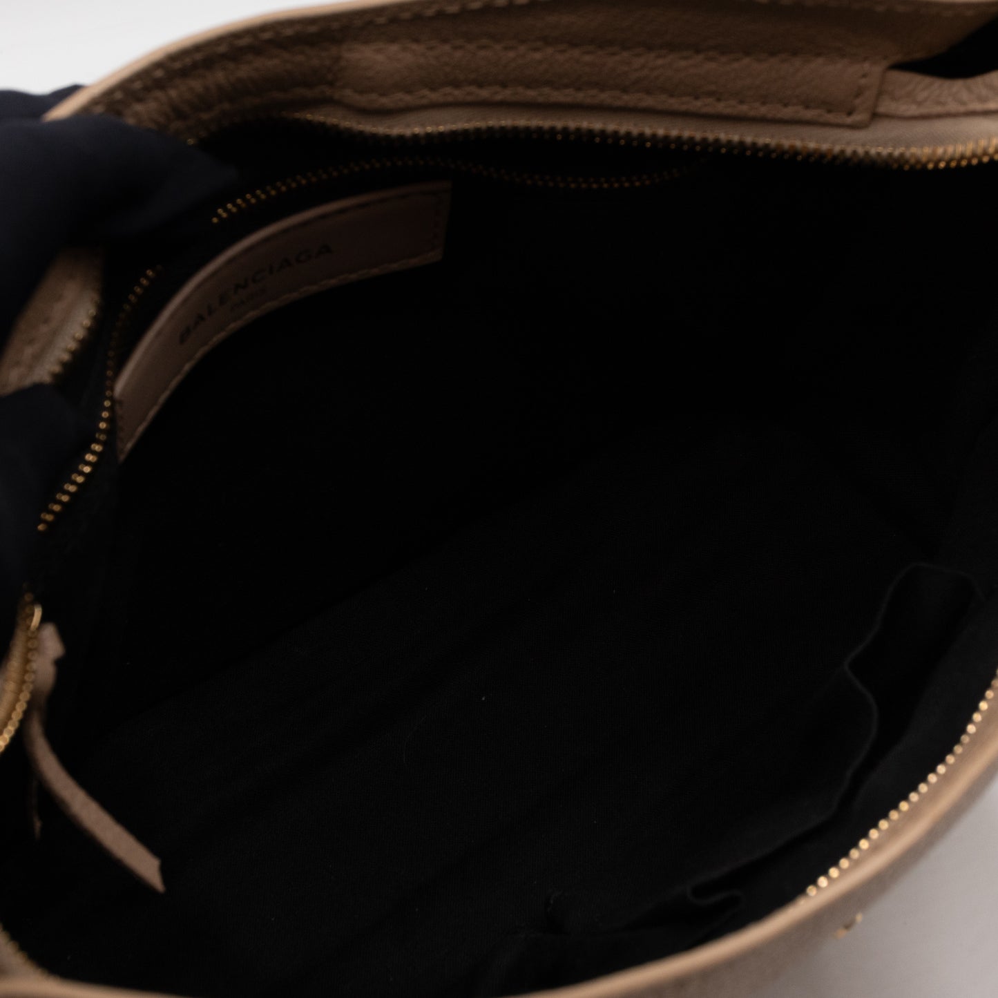 Classic City S Metallic Edge Beige Leather