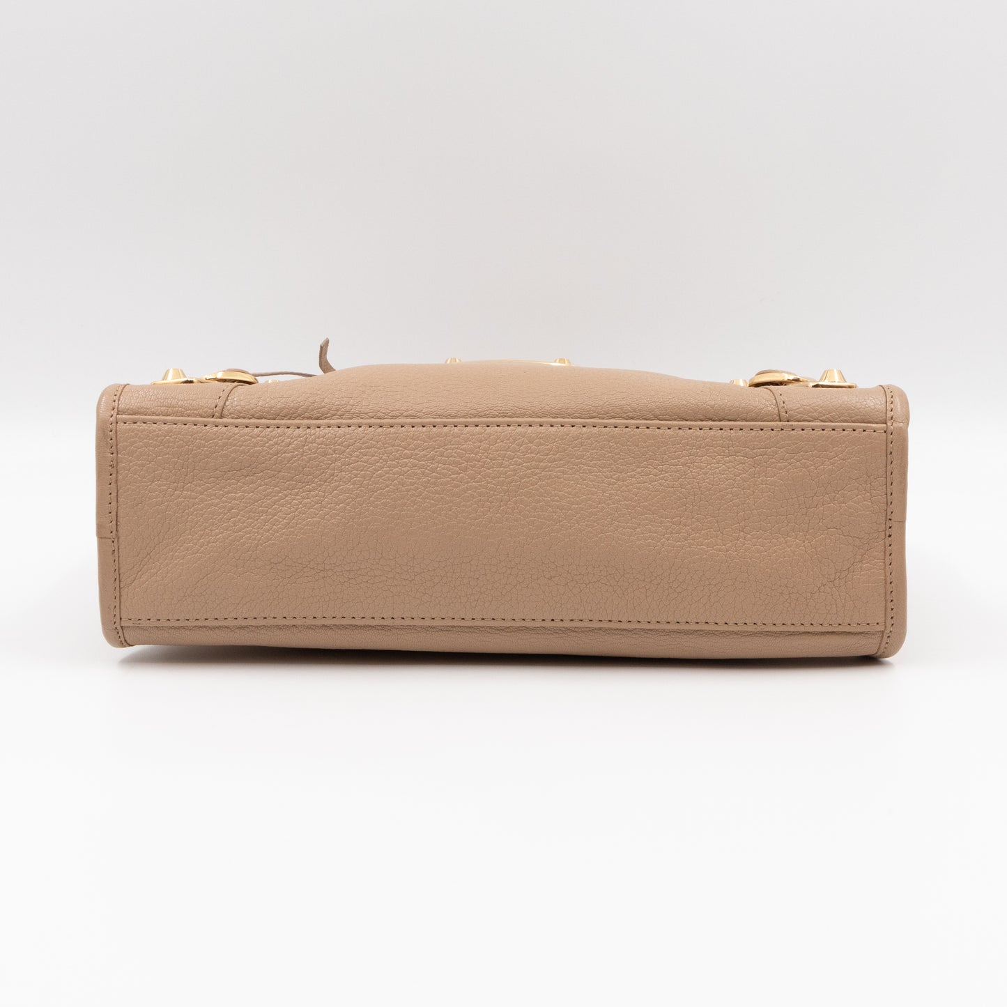 Classic City S Metallic Edge Beige Leather