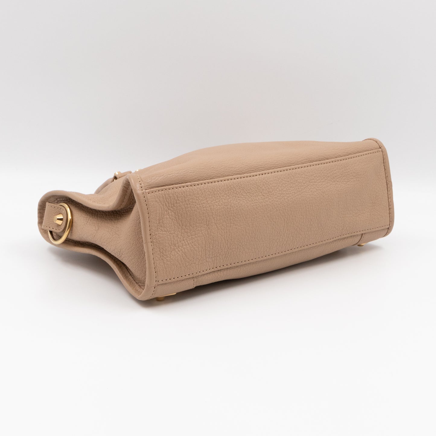 Classic City S Metallic Edge Beige Leather