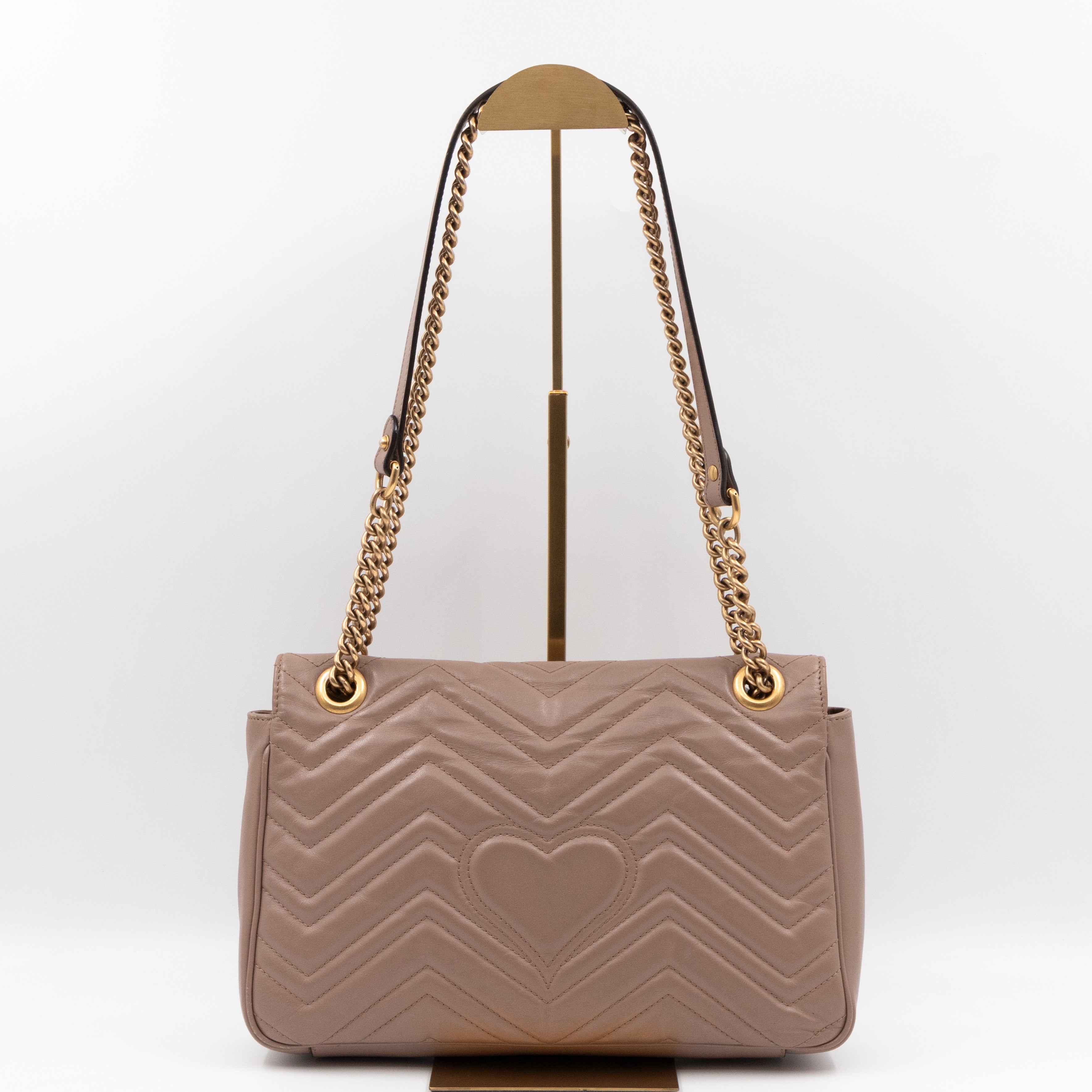 GG Marmont Medium Shoulder Bag Dusty Pink Leather