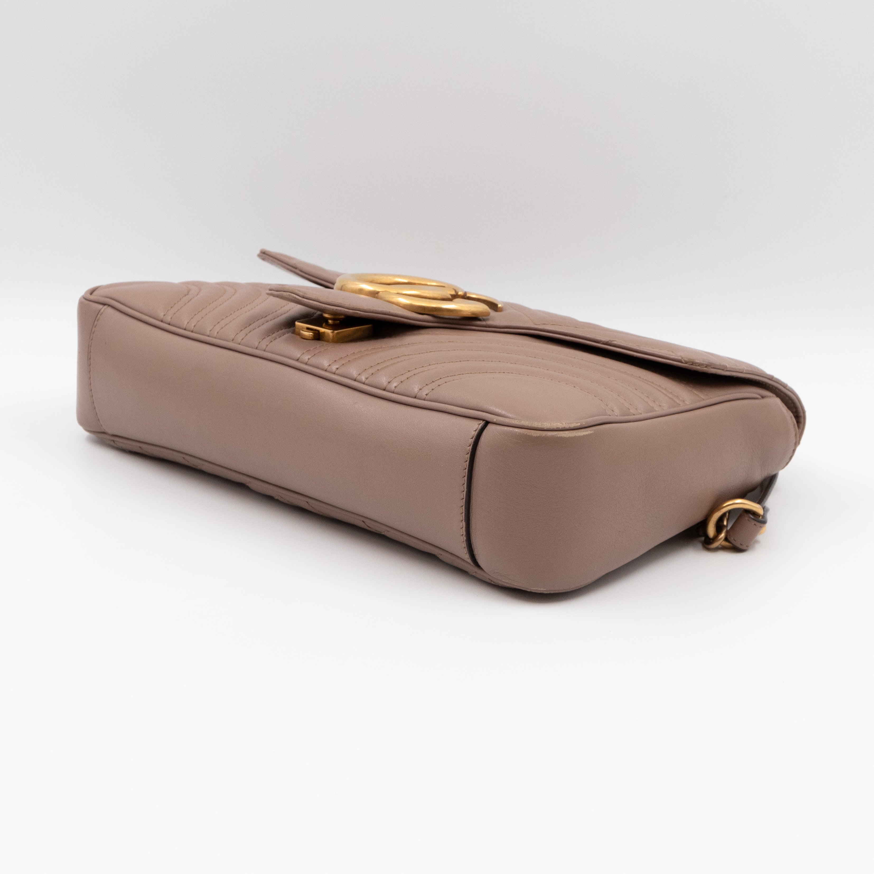 GG Marmont Medium Shoulder Bag Dusty Pink Leather